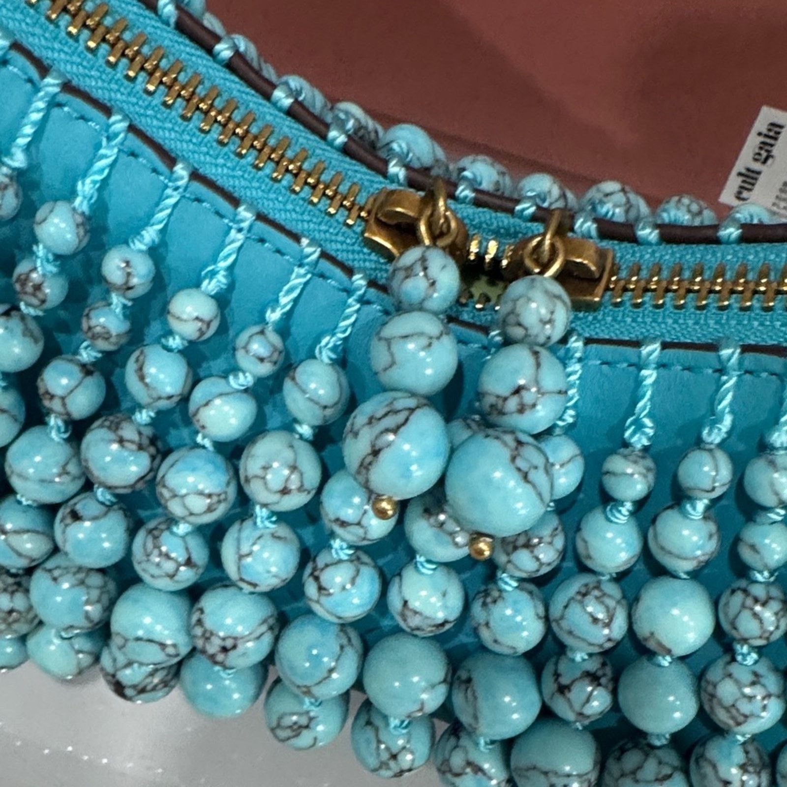 Cult Gaia cult gaia Turquoise Beaded Shoulder Bag-full inclusion Size ONE SIZE - 5 Thumbnail