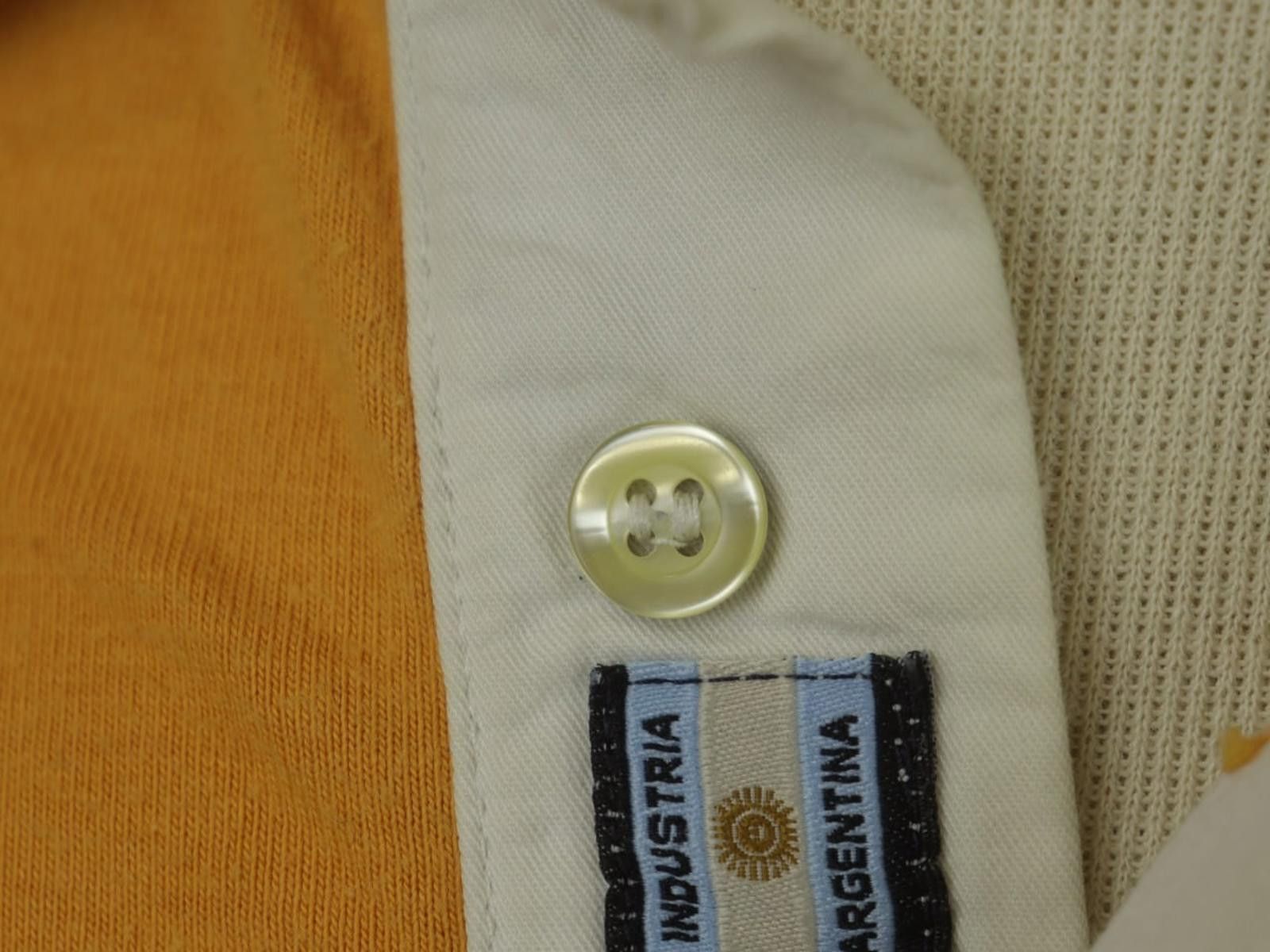 La Martina LA MARTINA Yellow Cotton Collared Popover Polo Shirt Size L Size US L / EU 52-54 / 3 - 3 Thumbnail