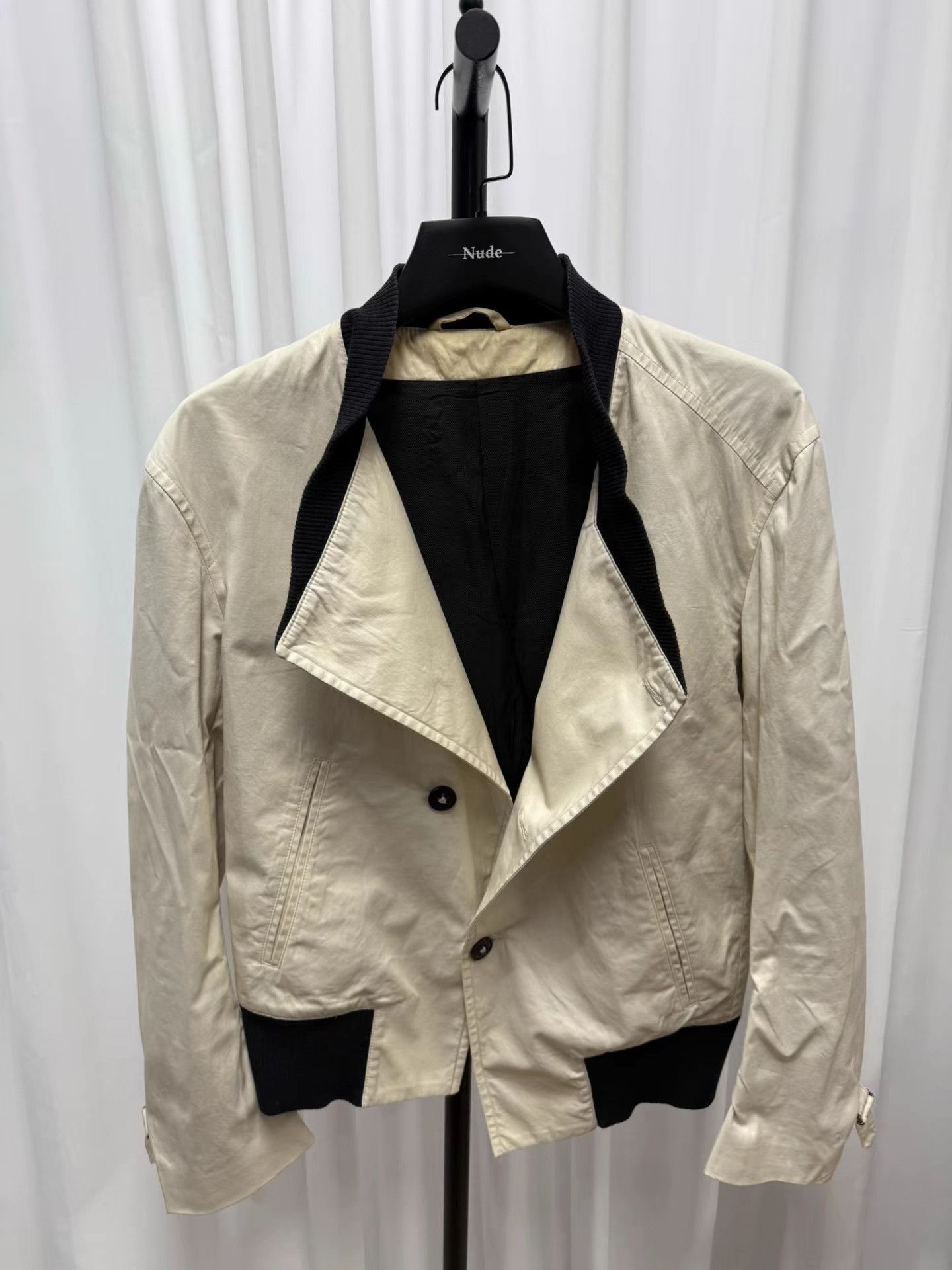 Ann Demeulemeester Ann Demeulemeester Asymmetrical Off-White Jacket K20 Size US S / EU 44-46 / 1 - 6 Thumbnail
