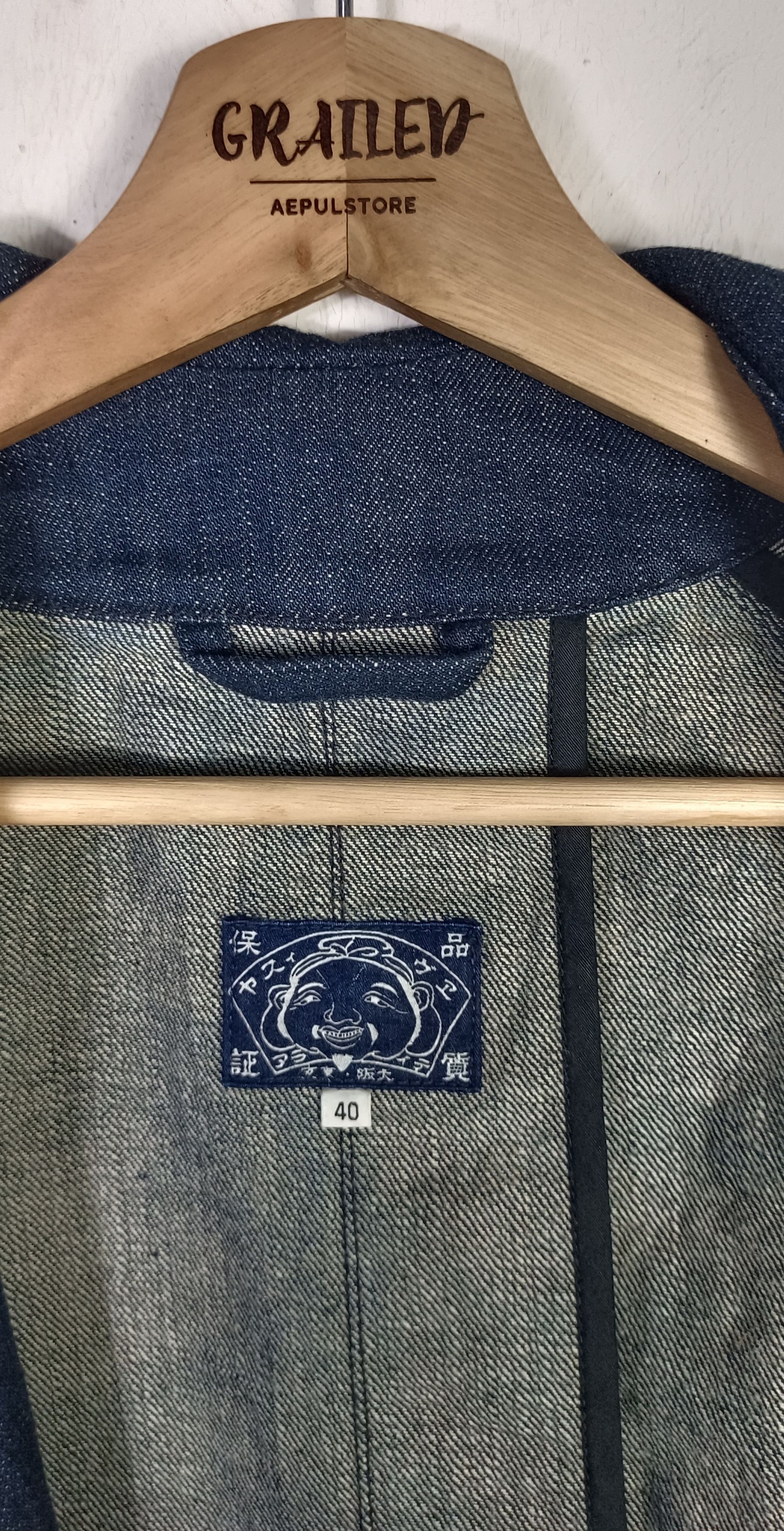 Evisu RARE🔥🔥 EVISU "Autumm Winter" Denim Long Jacket Size US XXL / EU 58 / 5 - 16 Thumbnail