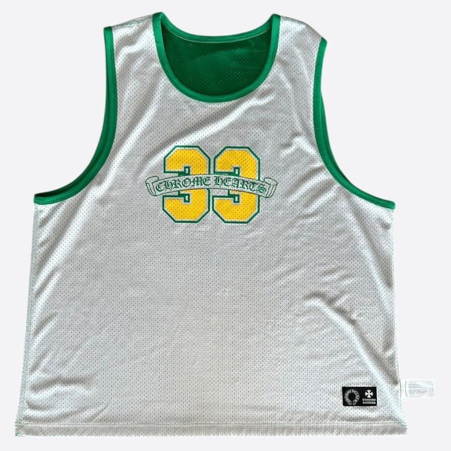 Chrome Hearts CHROME HEARTS GREEN & WHITE LOGO REVERSIBLE MESH JERSEY Size US XXL / EU 58 / 5 - 1 Thumbnail