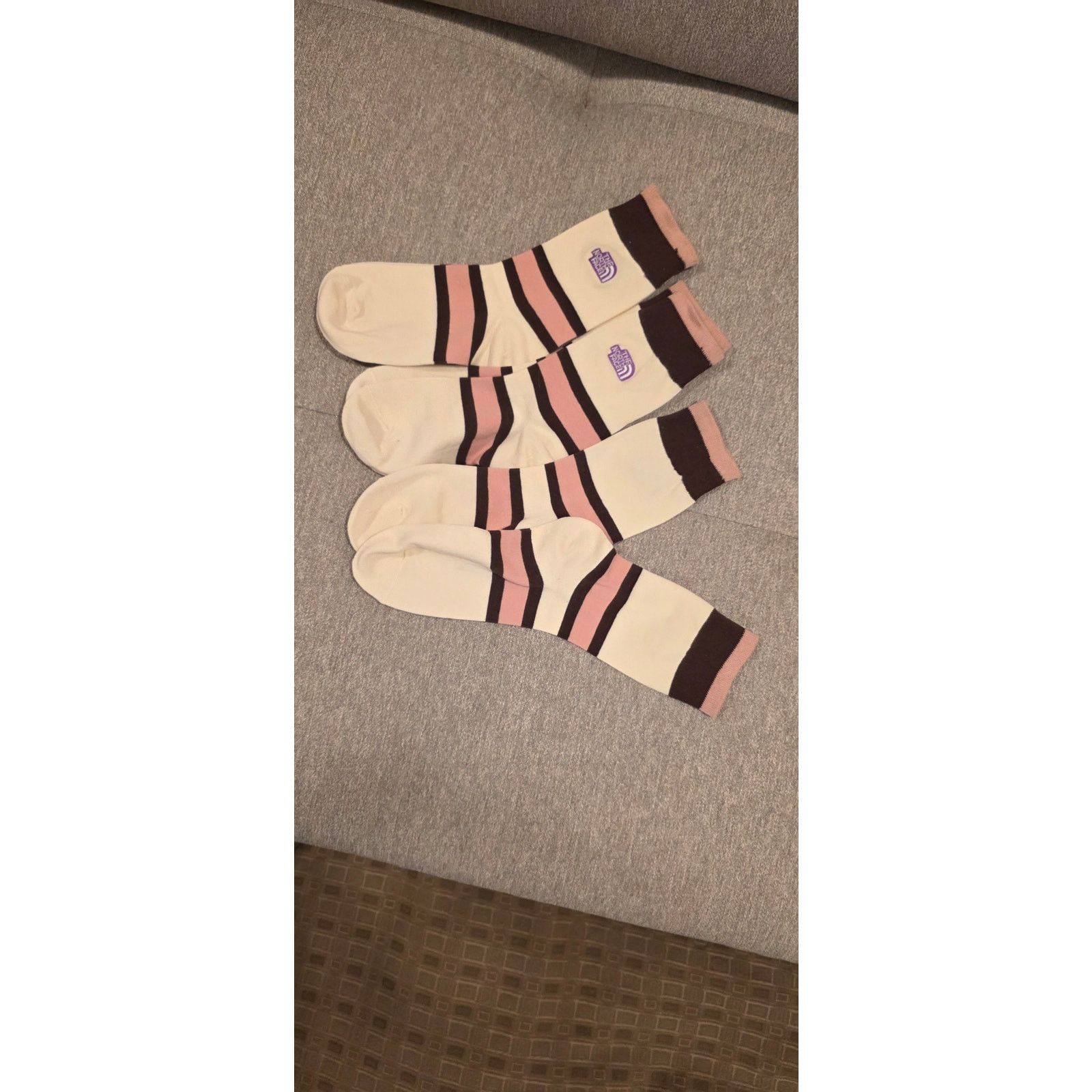 The North Face North Face 3P Striped Sock Size Large NWOT Size ONE SIZE - 3 Thumbnail