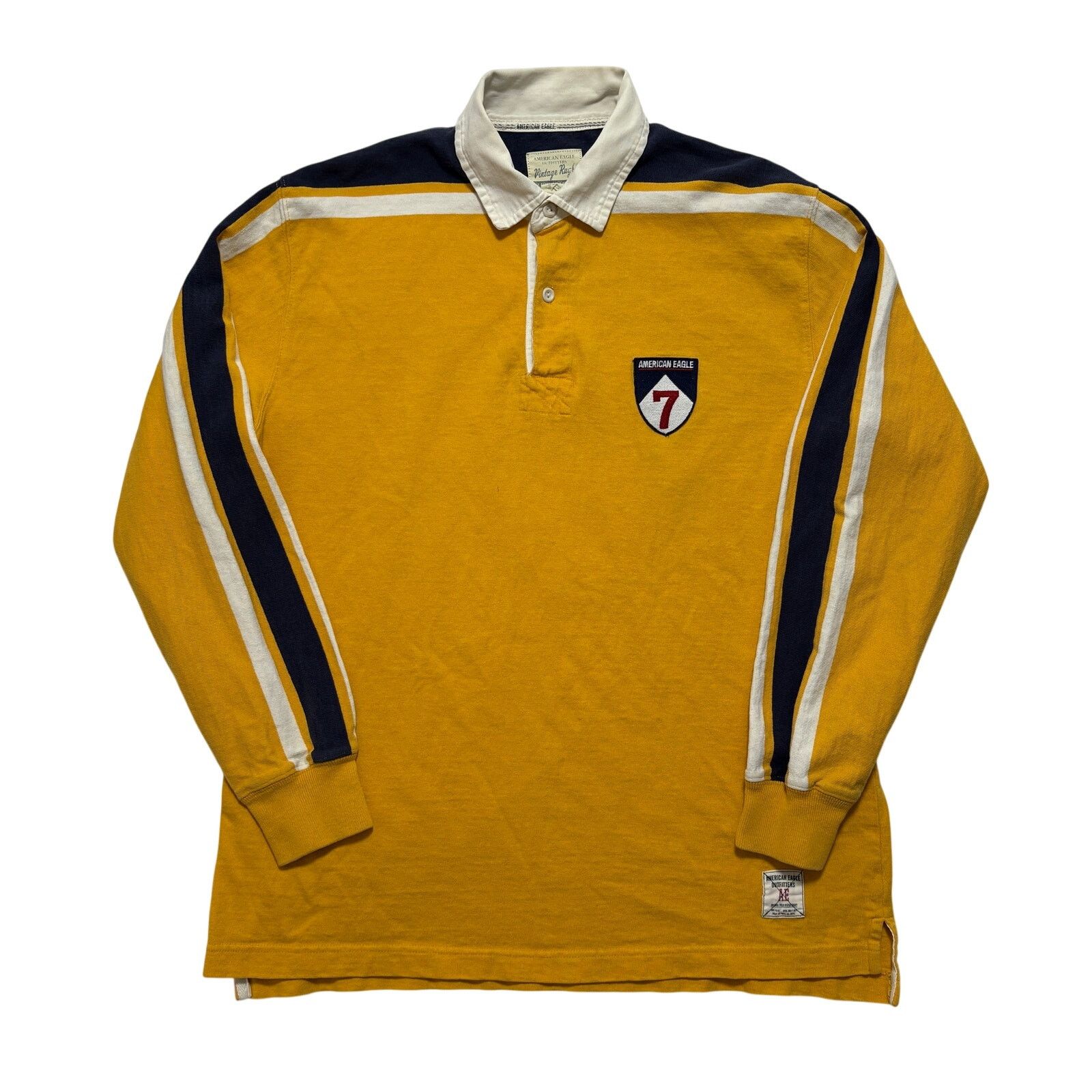 American Eagle Outfitters VTG Y2K American Eagle Striped Varsity Rugby Polo Shirt M Size US M / EU 48-50 / 2 - 1 Thumbnail