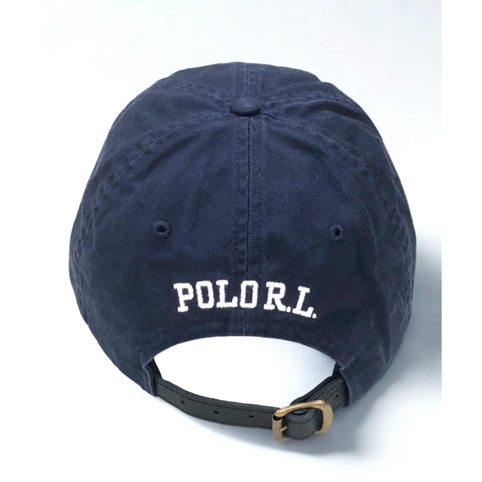Polo Ralph Lauren VINTAGE Polo Ralph Lauren P-Wing Cap Unisex Adults One Size Navy Adjustable Leather Strap EUC Rare Size US M / EU 48-50 / 2 - 7 Thumbnail