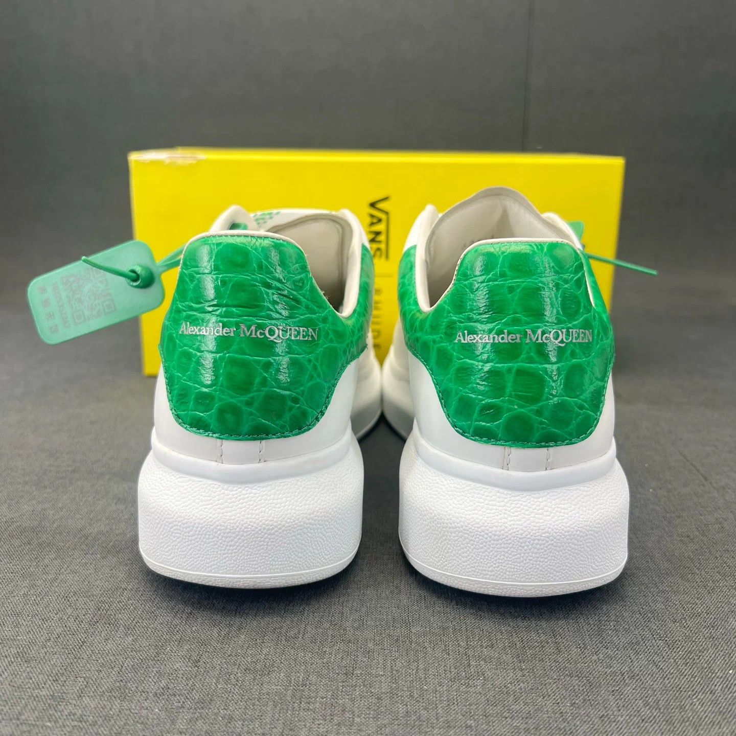 Alexander McQueen McQ White/Green Croc Embossed 40.5 MINT Size US 7.5 / EU 40-41 - 5 Thumbnail