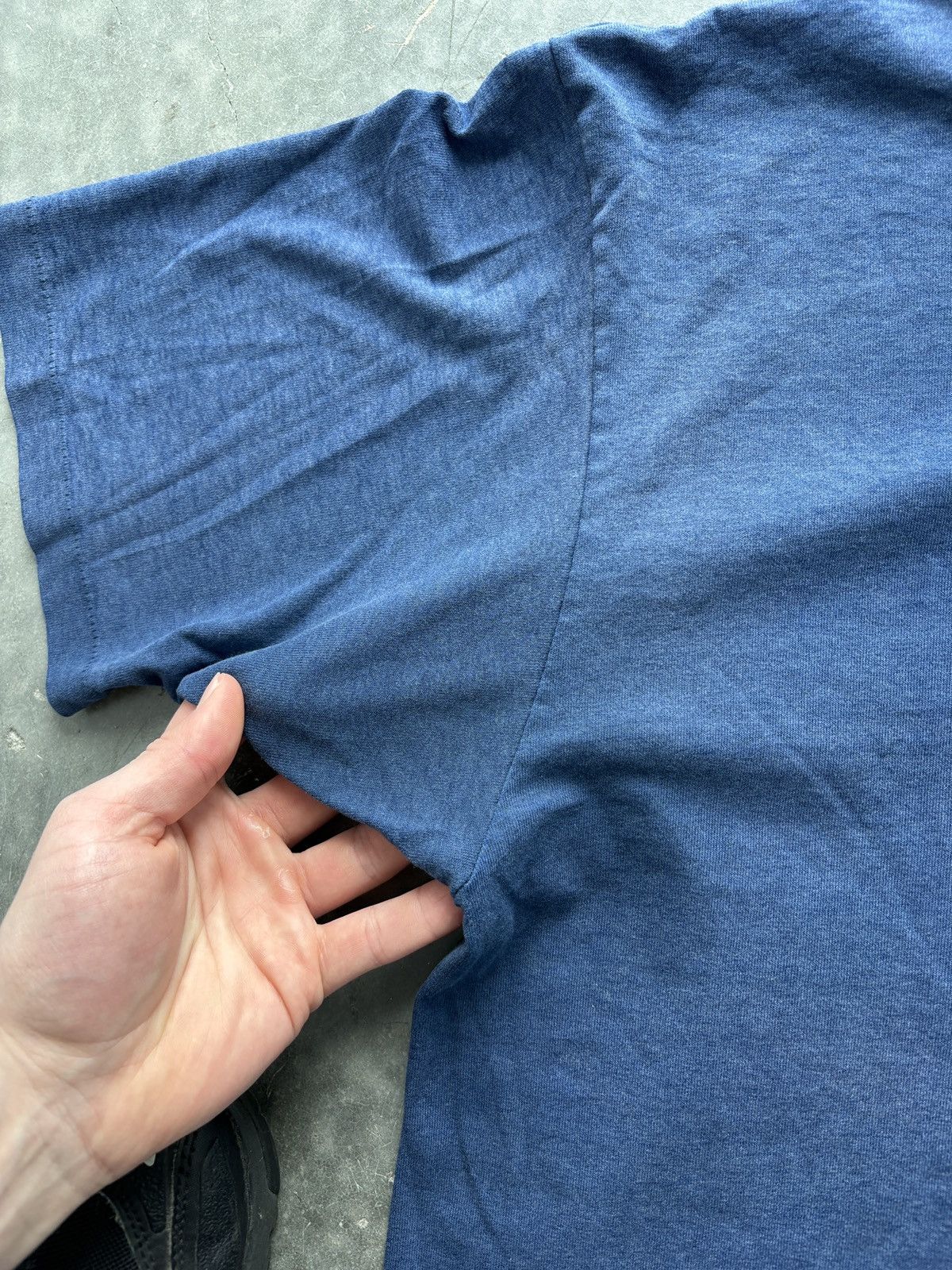 Vintage Vintage 80s Hanes Faded Heather Blue Tee Size US XL / EU 56 / 4 - 9 Thumbnail