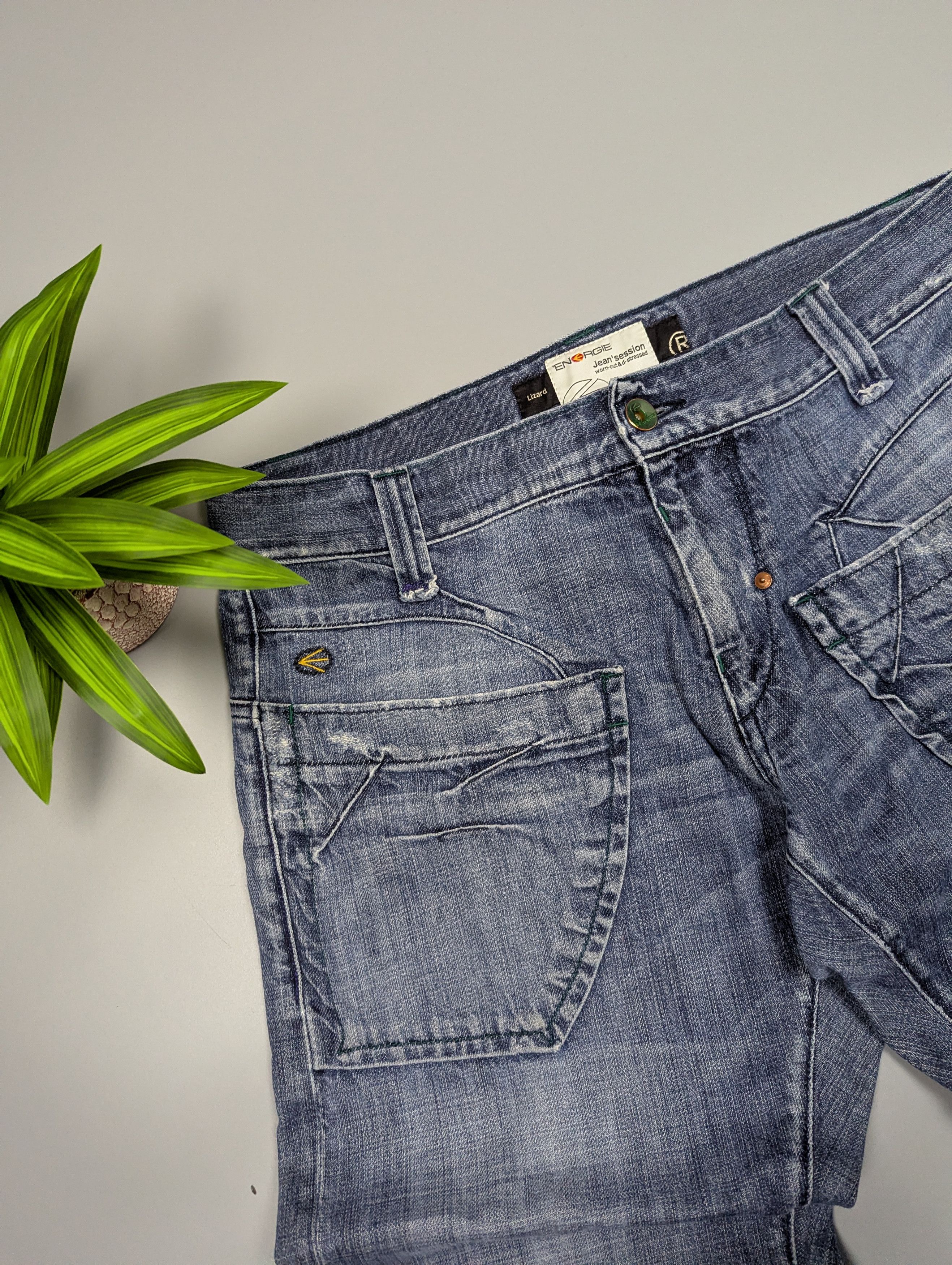 Energie nergie by Miss Sixty Y2K Faded Jeans Pockets Distressed Size US 36 / EU 52 - 9 Thumbnail