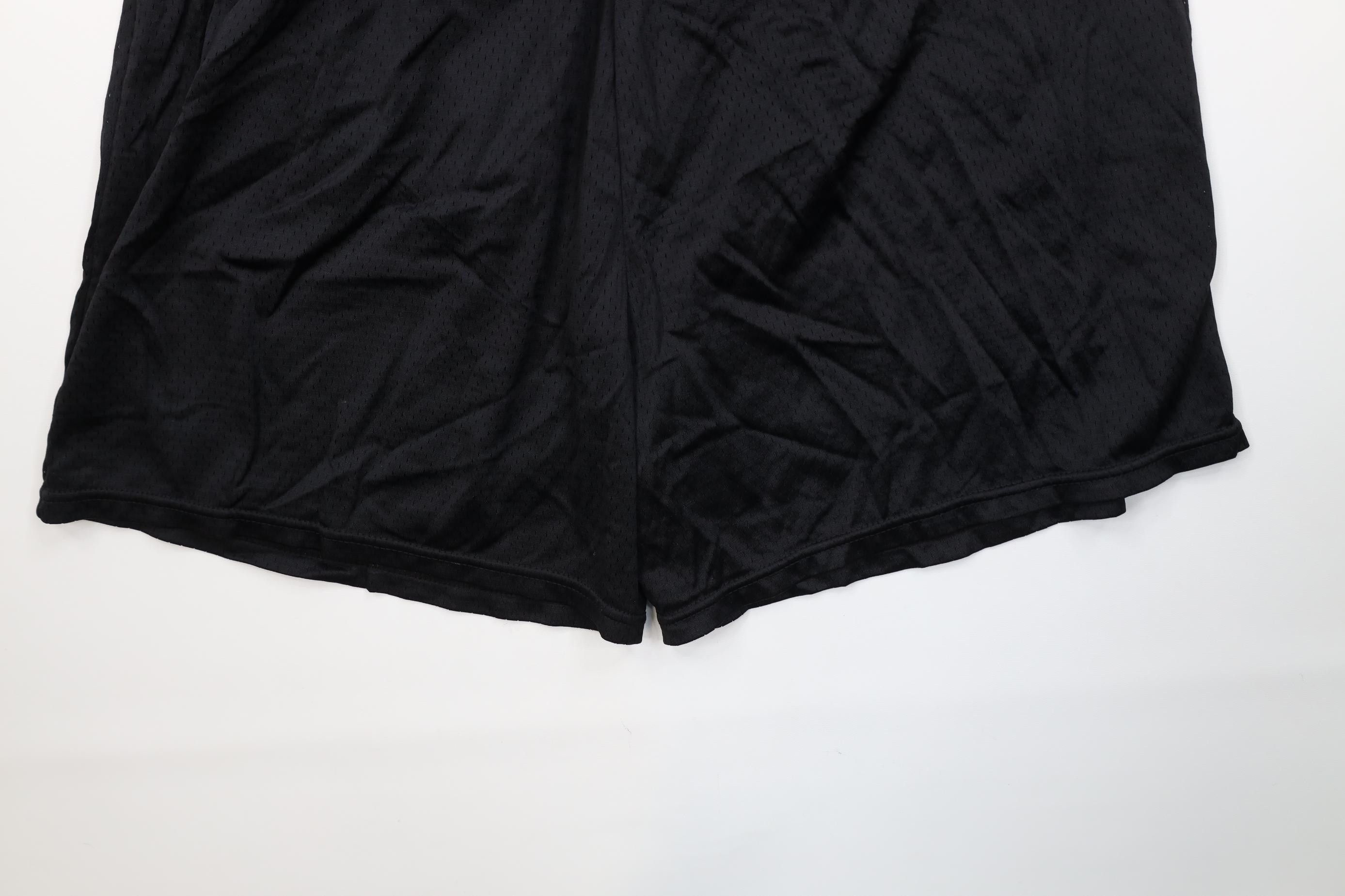 Nike Vintage 90s Y2K Nike Swoosh Mesh Above Knee Shorts Black Size US 38 / EU 54 - 11 Thumbnail