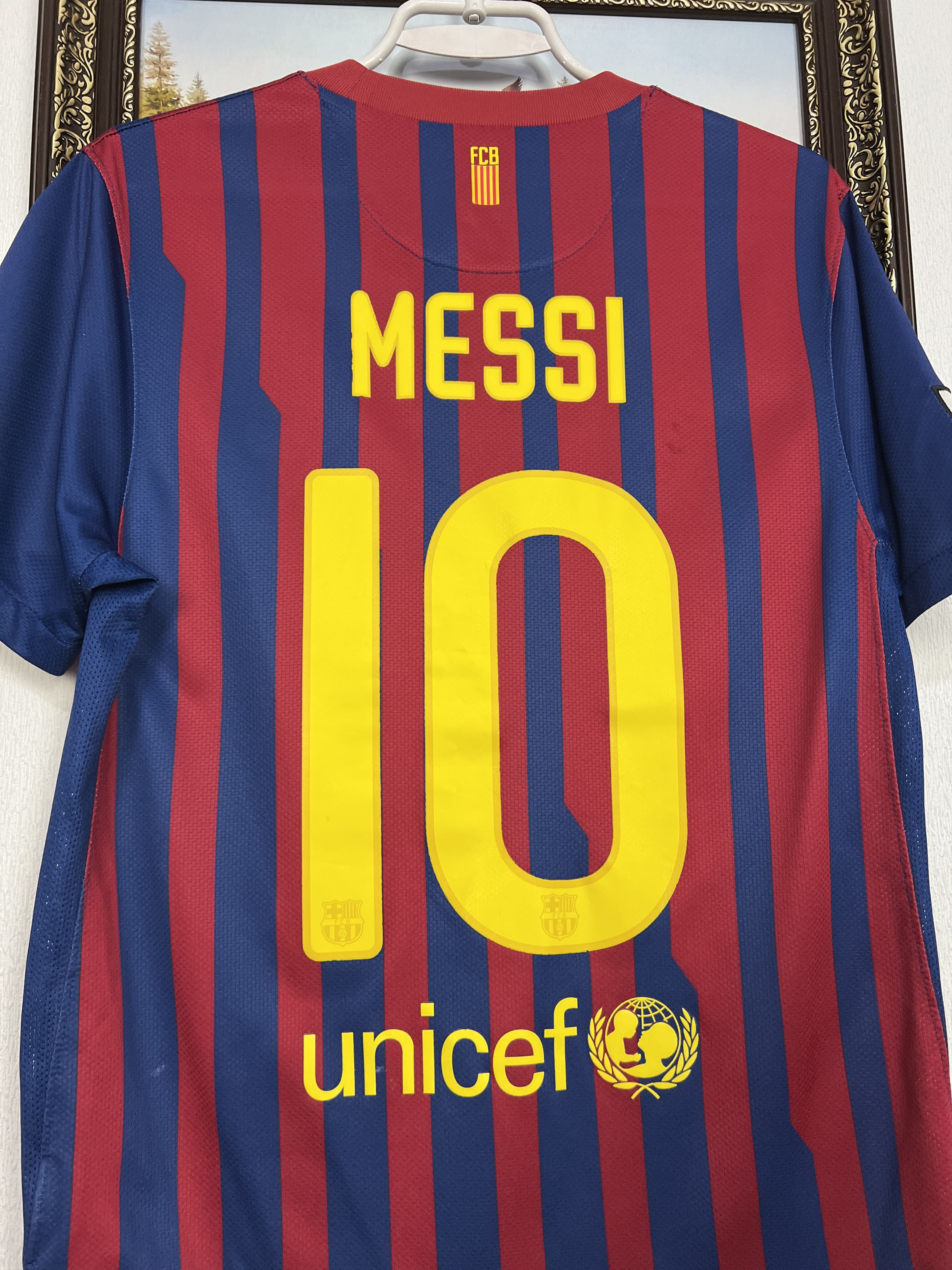 Nike Barcelona football shirt Soccer Messi Jersey Trikot Camiseta Size US S / EU 44-46 / 1 - 2 Thumbnail