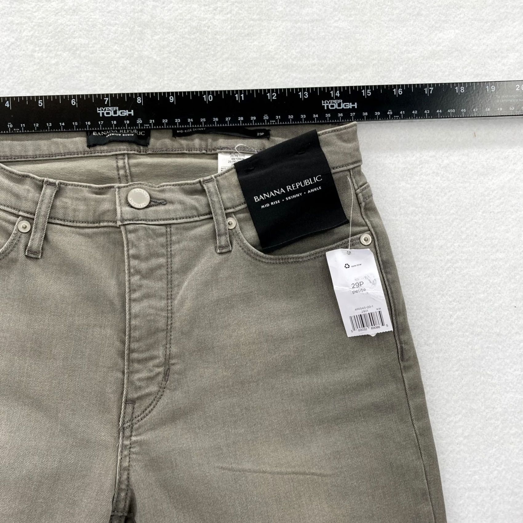 Banana Republic Banana Republic Premium Denim Jeans Women's 29P Gray Stretch Mid Rise Skinny NWT Size 29" - 5 Thumbnail