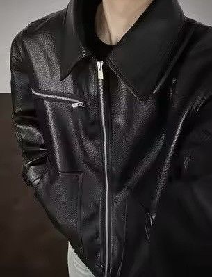 Japanese Brand PU Leather Coats Turn-down Collar Zipper Jacket Size US L / EU 52-54 / 3 - 5 Thumbnail