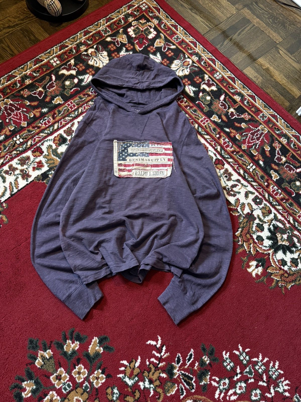 Polo Ralph Lauren Polo Ralph Lauren Denim & Supply Americana Flag Purple Hoodi Size US L / EU 52-54 / 3 - 2 Thumbnail