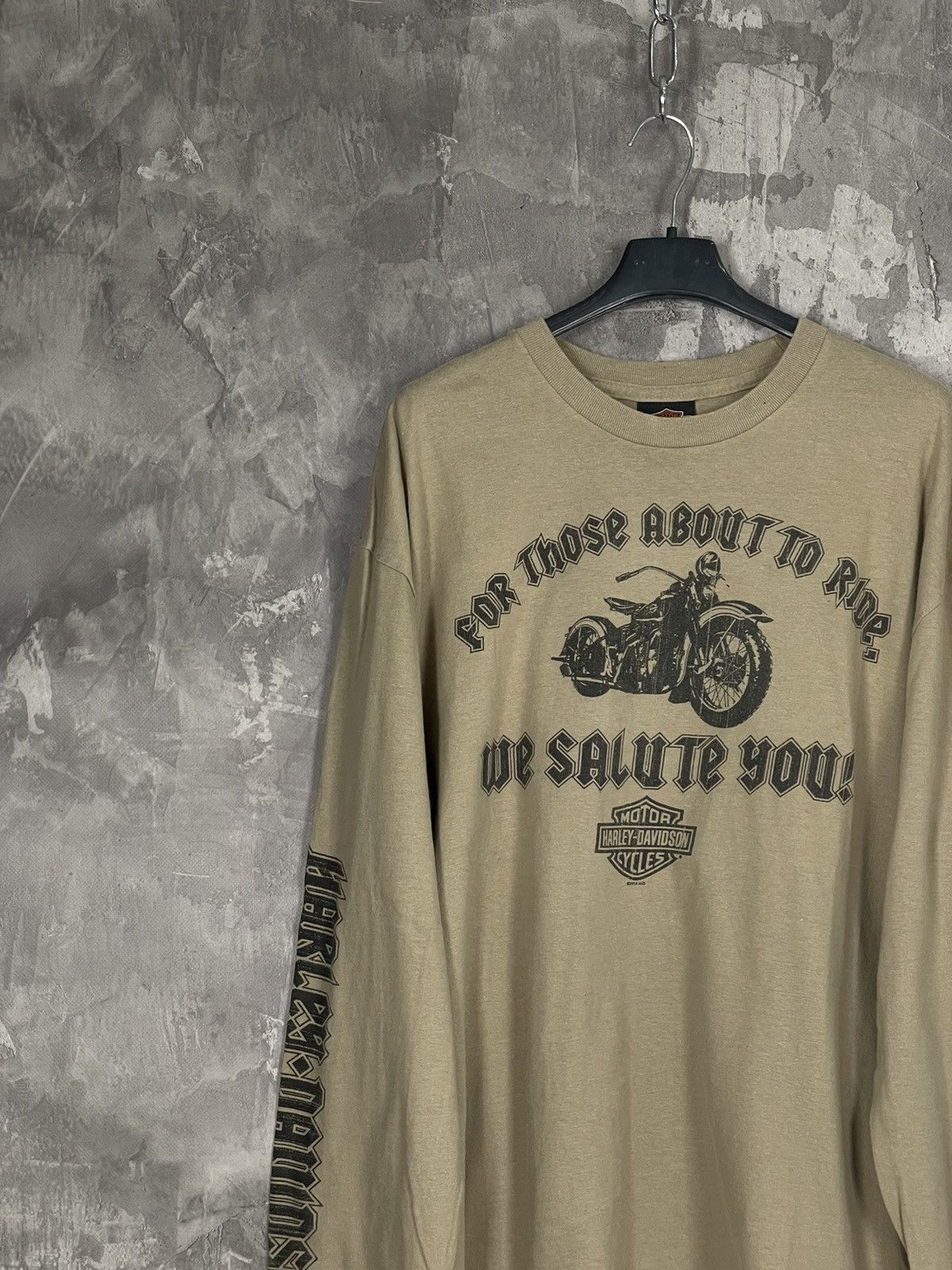 Vintage Vintage Y2K Harley Davidson Punk Long Sleeve Shirt Grunge Size US XL / EU 56 / 4 - 4 Thumbnail