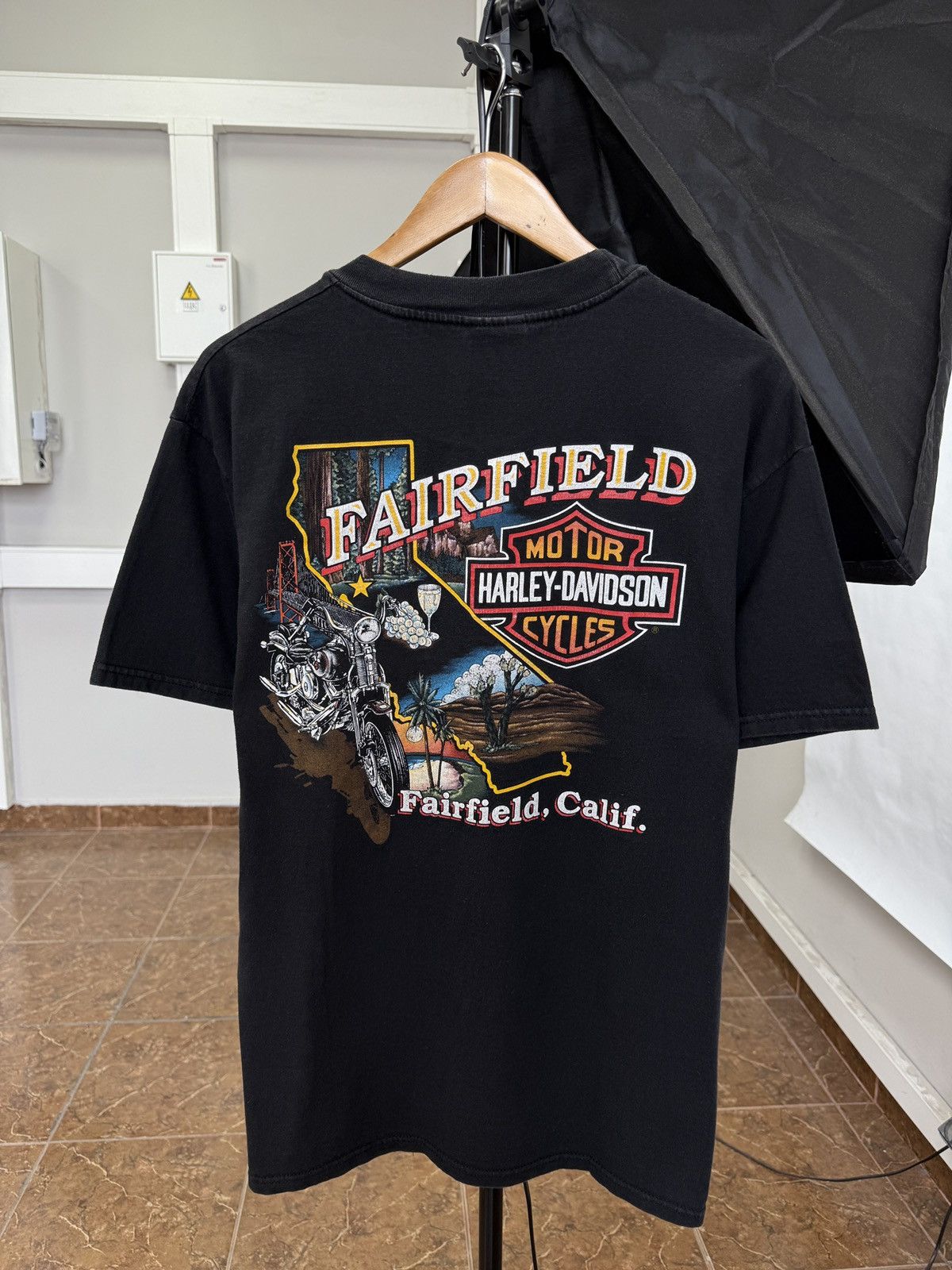Harley Davidson 🇺🇸 Vintage 1996 Harley Davidson One With The Wind T-Shirt 3d Size US L / EU 52-54 / 3 - 2 Thumbnail