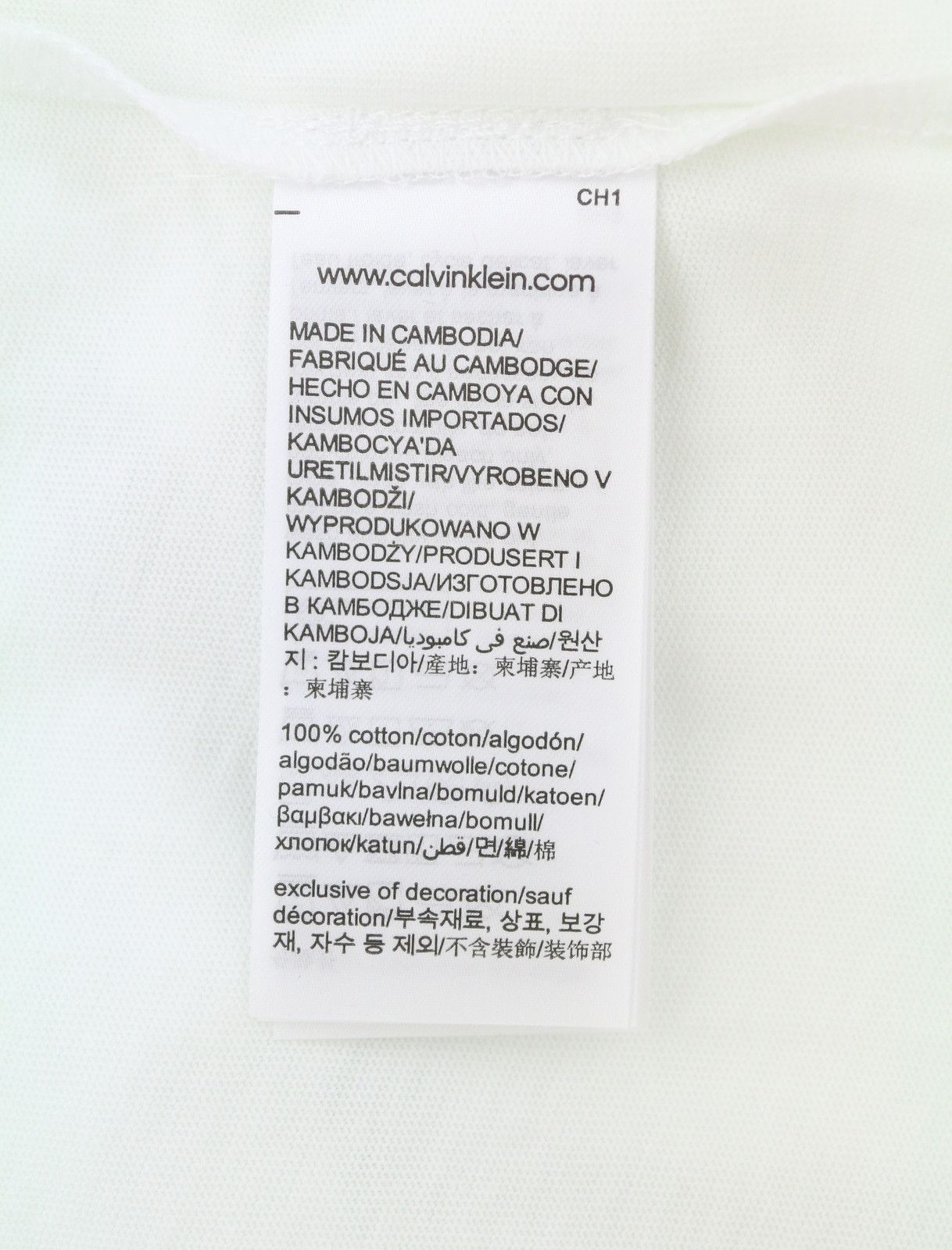 Calvin Klein M White Cotton Tricot Front Logo 87923 Size US M / EU 48-50 / 2 - 7 Thumbnail
