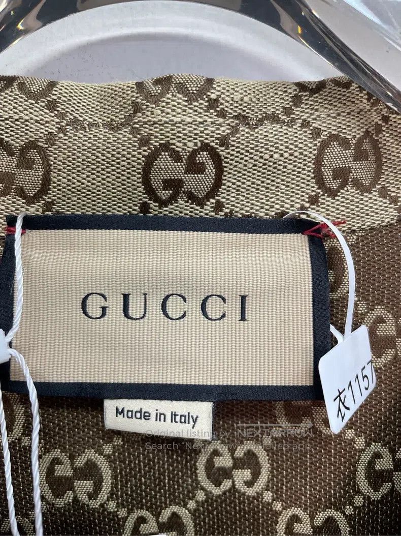 Gucci Gucci Lapel single-breasted Logo full-print short-sleeved Size US M / EU 48-50 / 2 - 5 Thumbnail