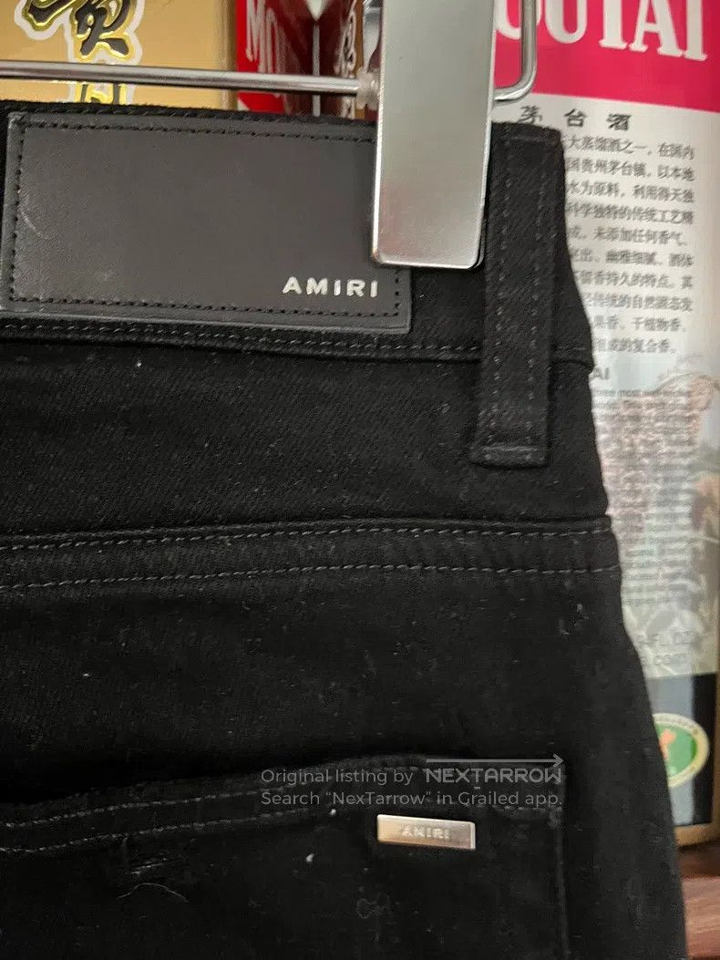 Amiri Amiri Size 29 Single-knee destroyed black destroyed jeans Size US 29 - 5 Thumbnail