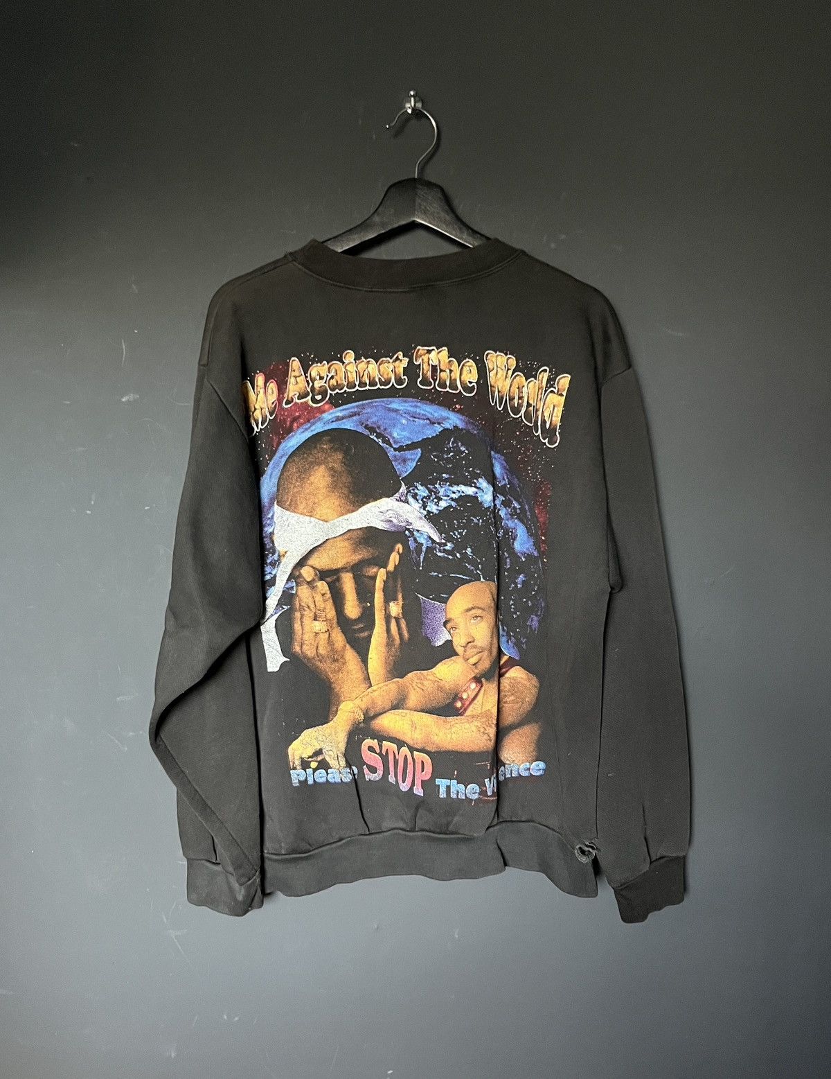 Rap Tees Vintage 2pac Rap Crewneck Sweater Size Large Size US L / EU 52-54 / 3 - 2 Thumbnail