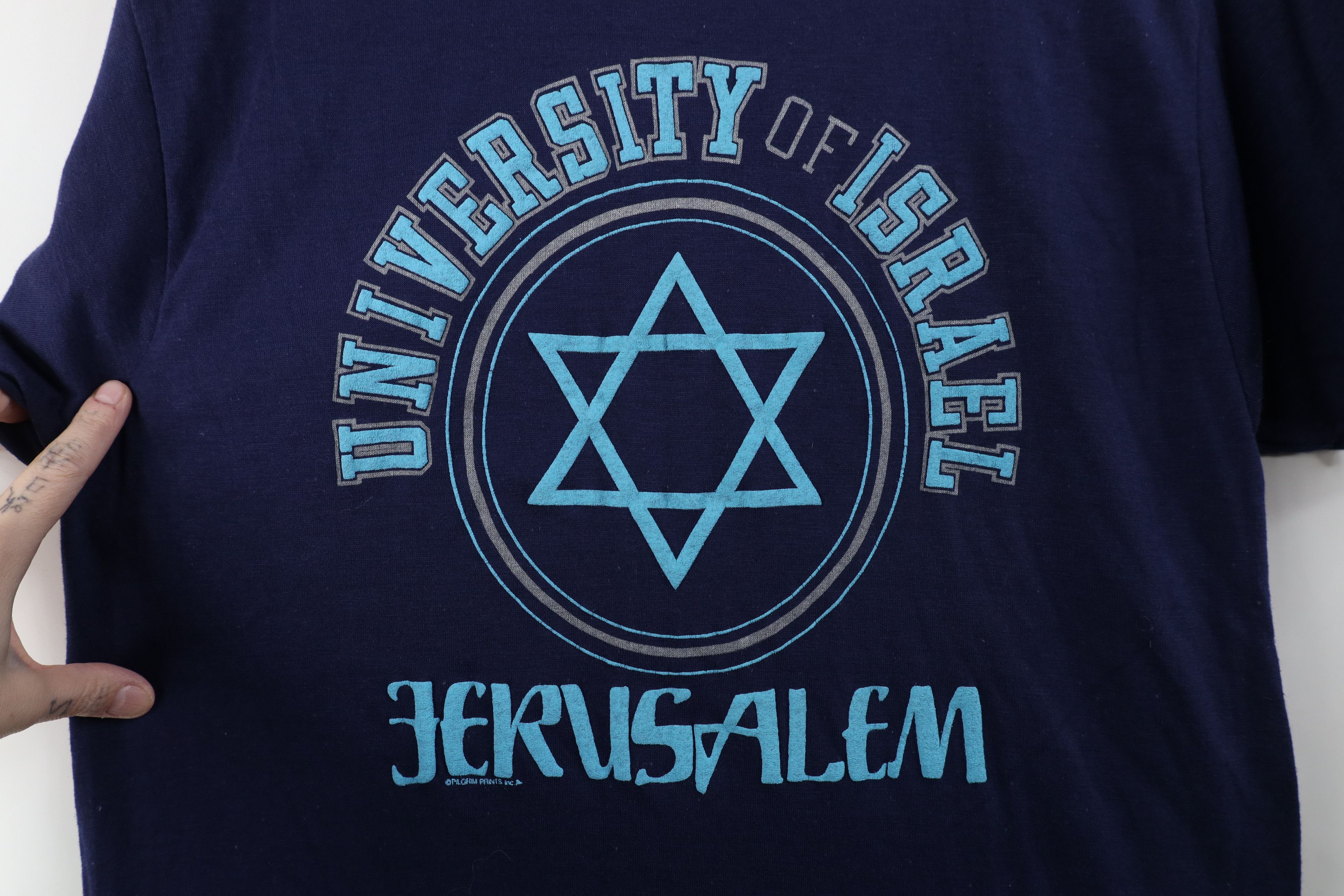 Vintage Vintage 70s 80s University of Israel Jerusalem T-Shirt USA Size US L / EU 52-54 / 3 - 4 Thumbnail