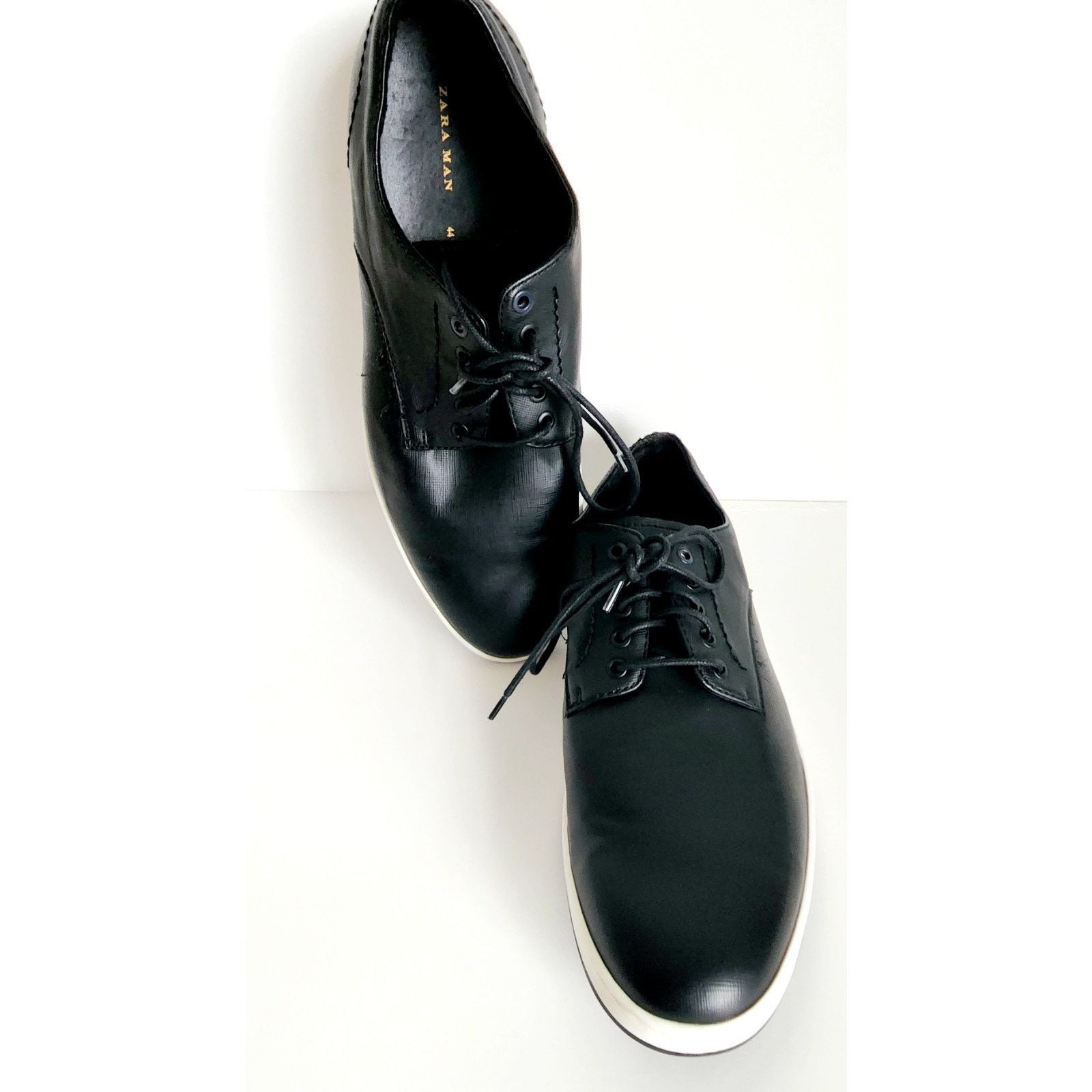 Zara Zara Men Formal Sneakers Classic Black Lightweight Size US 11 / EU 44 - 3 Thumbnail