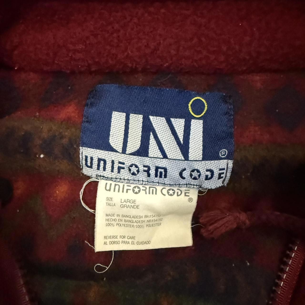 Designer Vintage Red Aztec Patagonia-style Uniform Code Fleece jacket Size US L / EU 52-54 / 3 - 3 Thumbnail