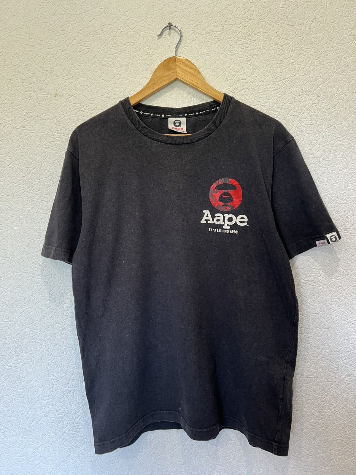 Aape Faded Black T Shirt Aape Bape Monkey Tee Mens Size US L / EU 52-54 / 3 - 2 Thumbnail