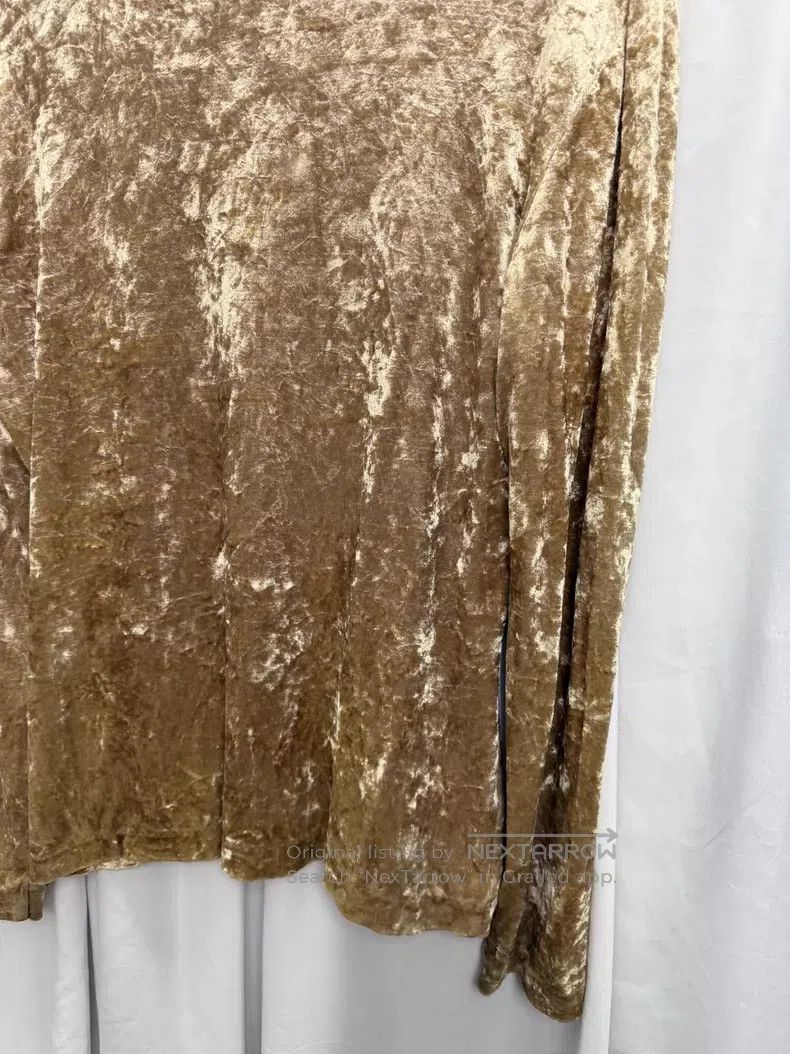 Issey Miyake Issey Miyake Champagne velvet burnout blouse with textured Size M / US 6-8 / IT 42-44 - 8 Thumbnail