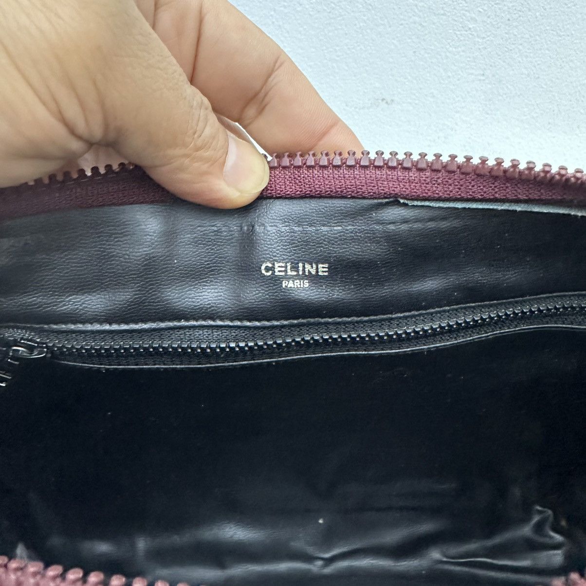 Celine AUTHENTIC CELINE MACADAM TRIOMPHE LEATHER CLUTCH BAG Size ONE SIZE - 12 Thumbnail