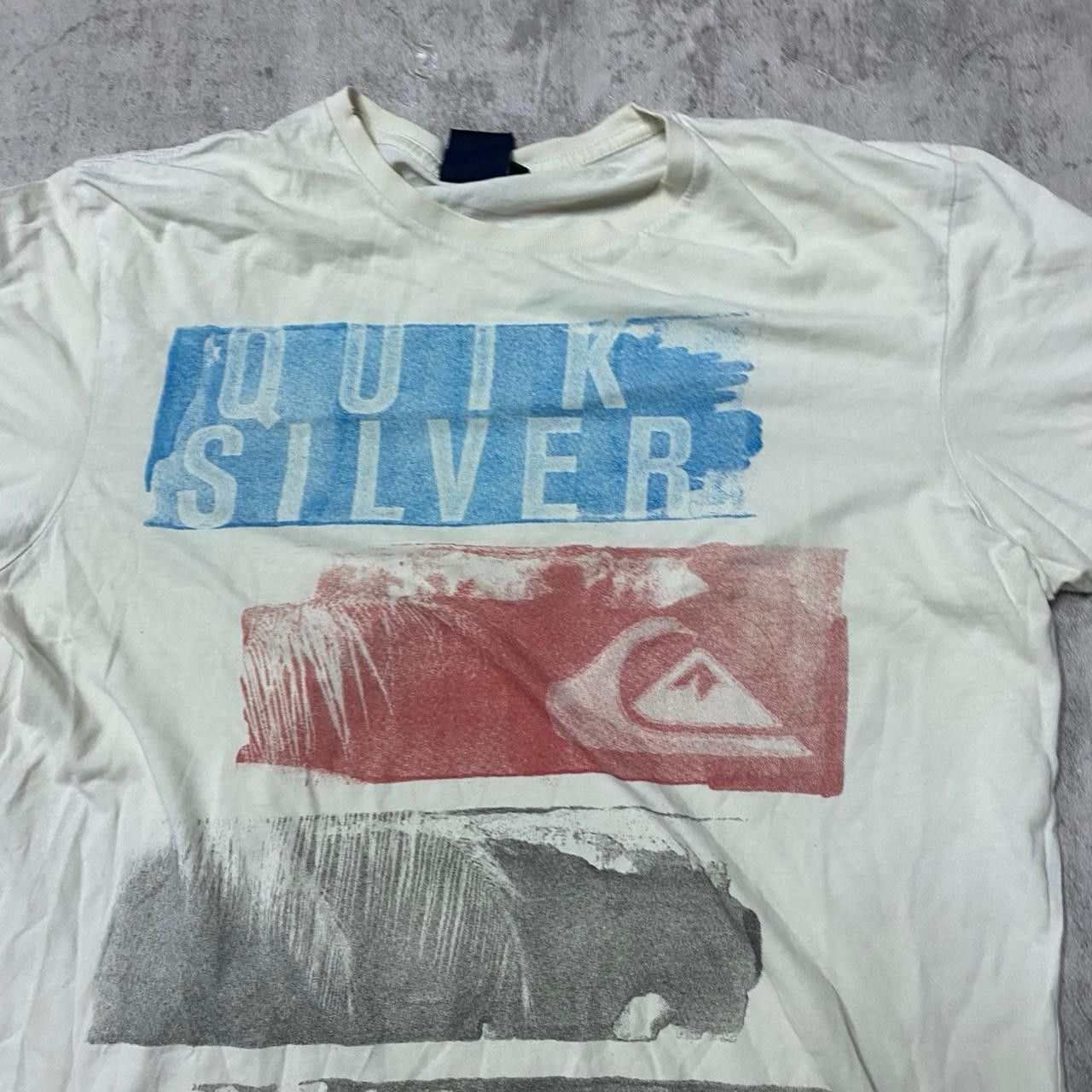 Quiksilver Quiksilver white and blue streetwear tee #skater Size US L / EU 52-54 / 3 - 2 Thumbnail