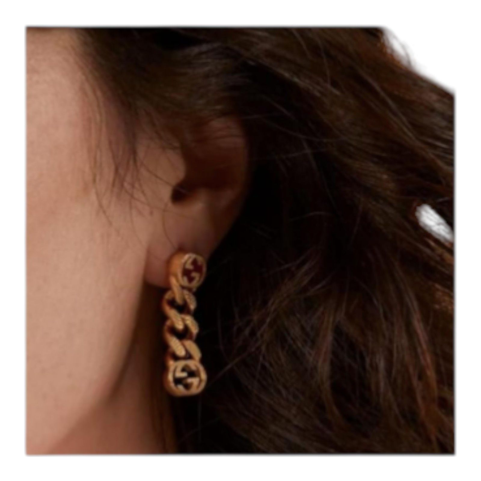 Gucci Gucci Marmont Earrings Gold Metal Size ONE SIZE - 7 Thumbnail