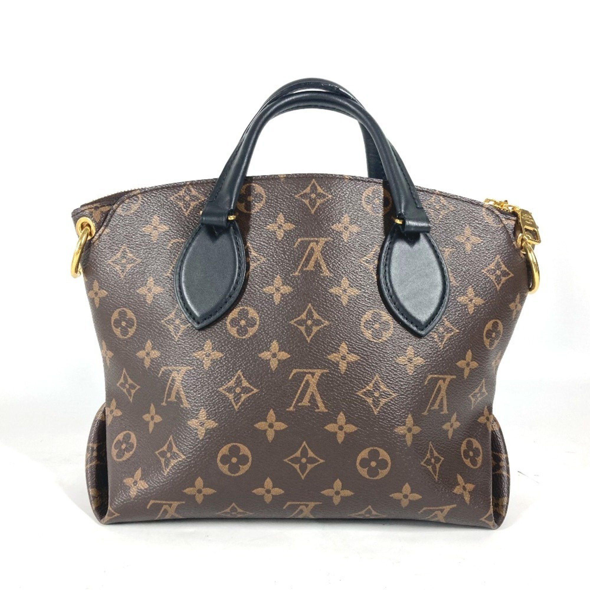 Louis Vuitton M44351 Monogram Flower Zipped Tote Pm Bag Shoulder Handbag Canvas Women's Brown G-241025-8