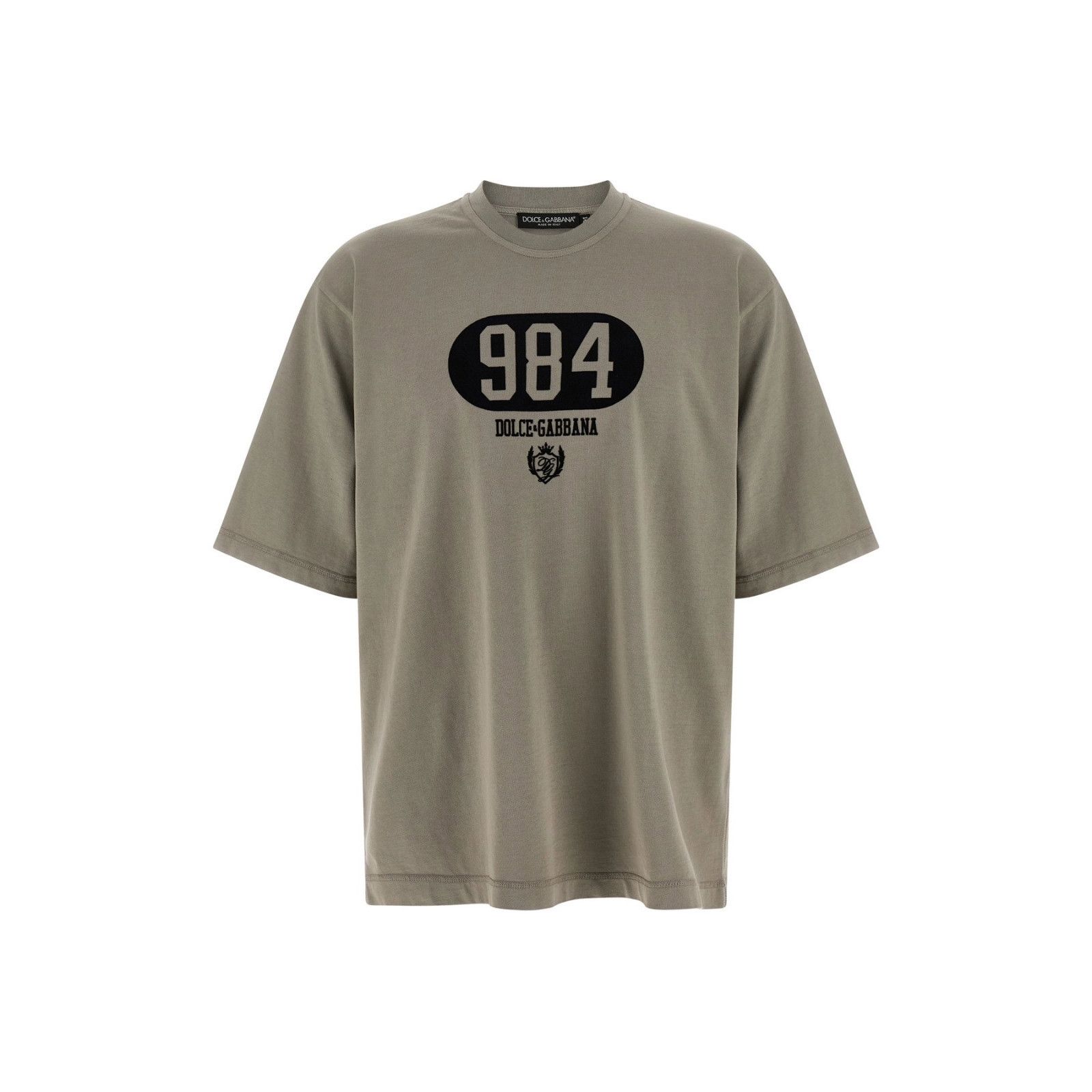Dolce & Gabbana DOLCE & GABBANA Gray Cotton T-shirt New 