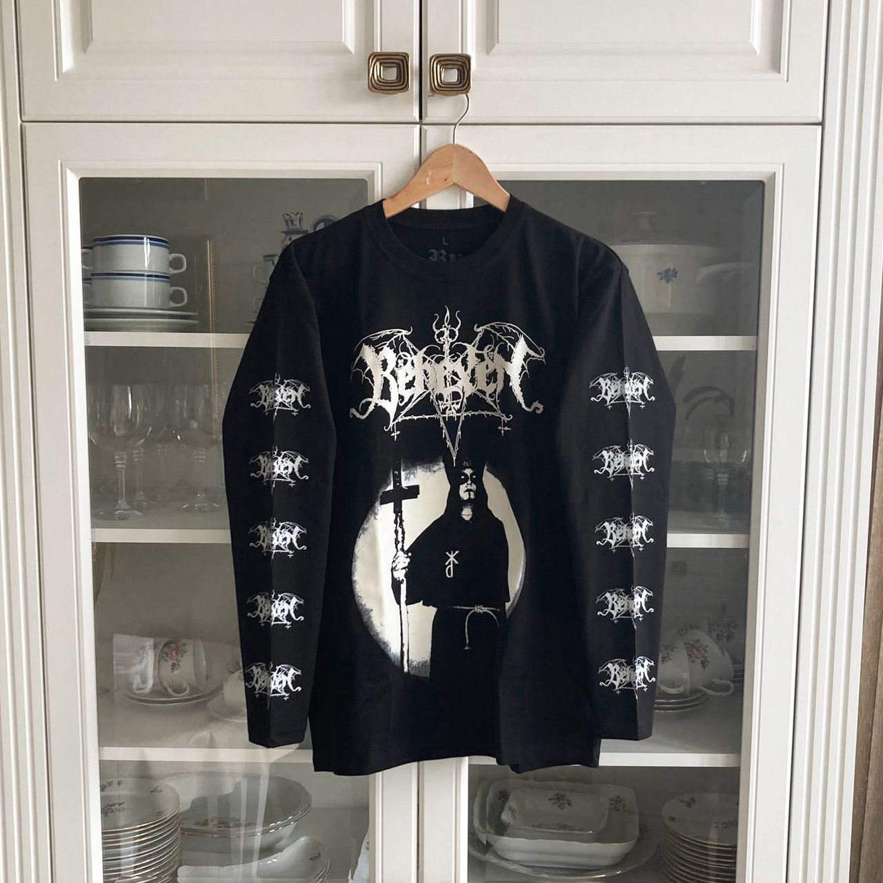 Band Tees Long sleeve Behexen -By the Blessing of Satan - black metal Size US L / EU 52-54 / 3 - 1 Thumbnail