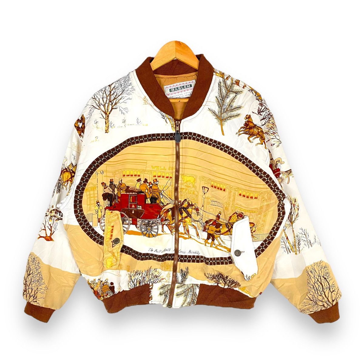Vintage Vintage 80's HARLEM Original Styles Full Print Bomber Jacket Size US M / EU 48-50 / 2 - 1 Thumbnail