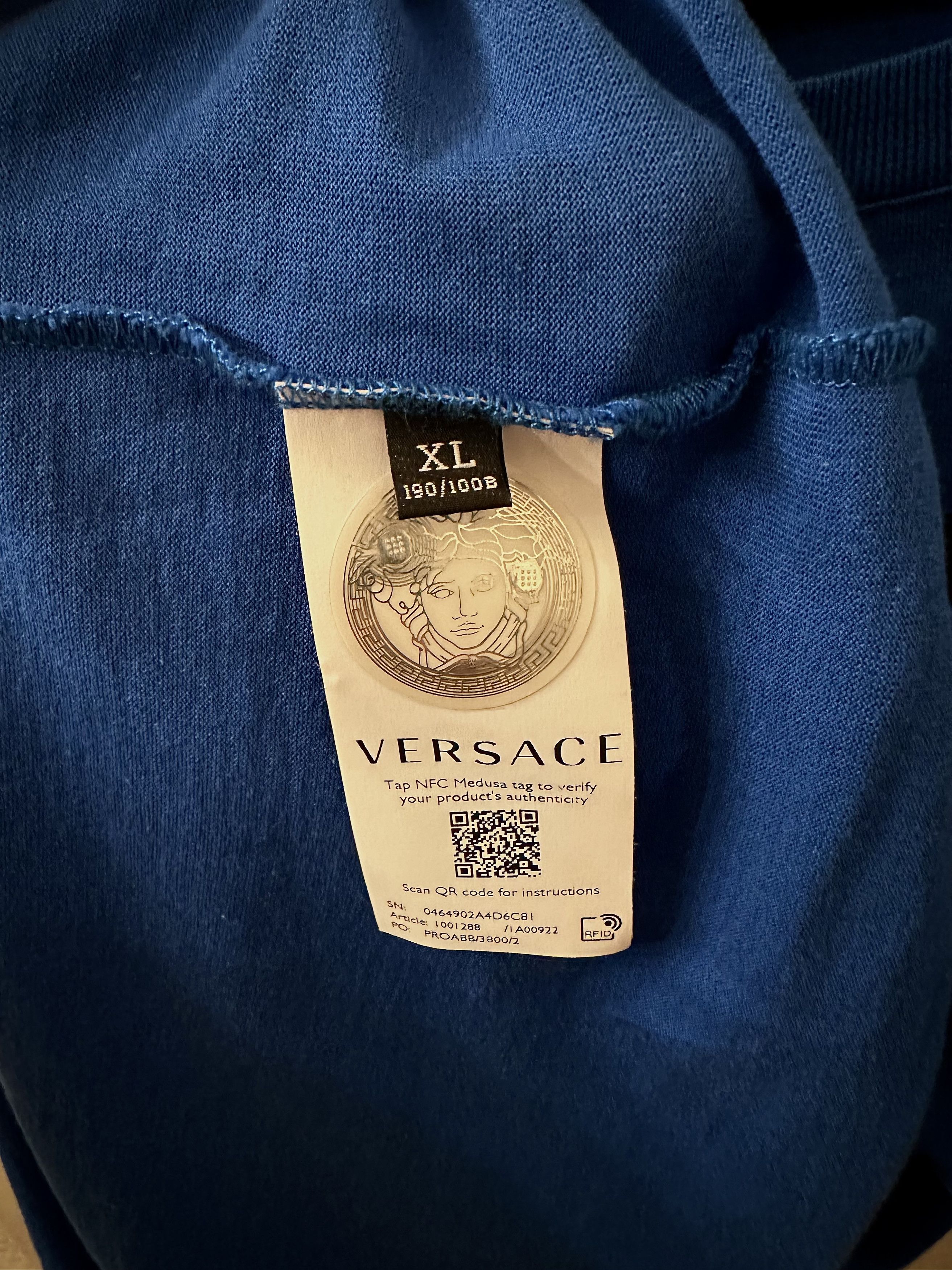 Versace Versace Wordmark Logo Tee Size US XL / EU 56 / 4 - 3 Thumbnail