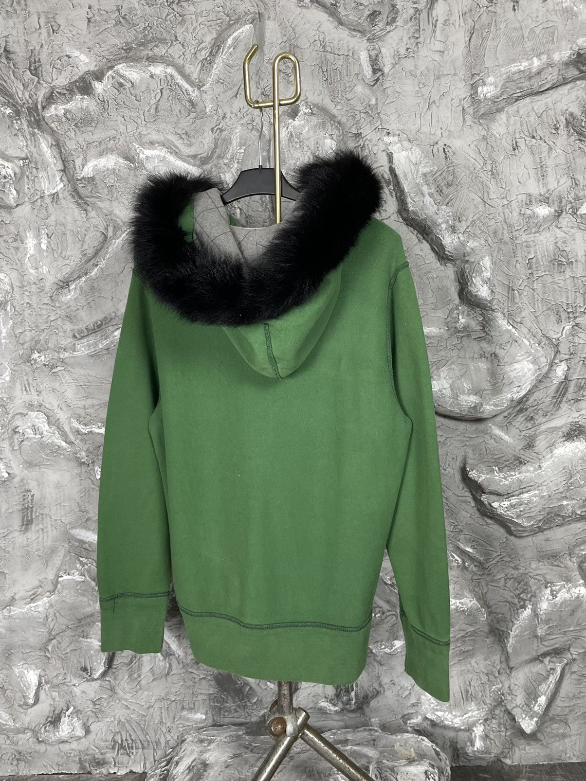 Abercrombie & Fitch × If Six Was Nine × Japanese Brand Abercrombie and Fitch Y2K Fur Hoodie Mountain Print Size US L / EU 52-54 / 3 - 7 Thumbnail