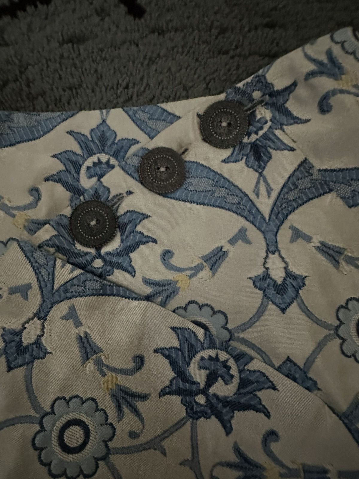 Alexander McQueen Archive Alexander McQueen Spring 2000 Silk Jacquard Skirt Size 28" / US 6 / IT 42 - 7 Thumbnail
