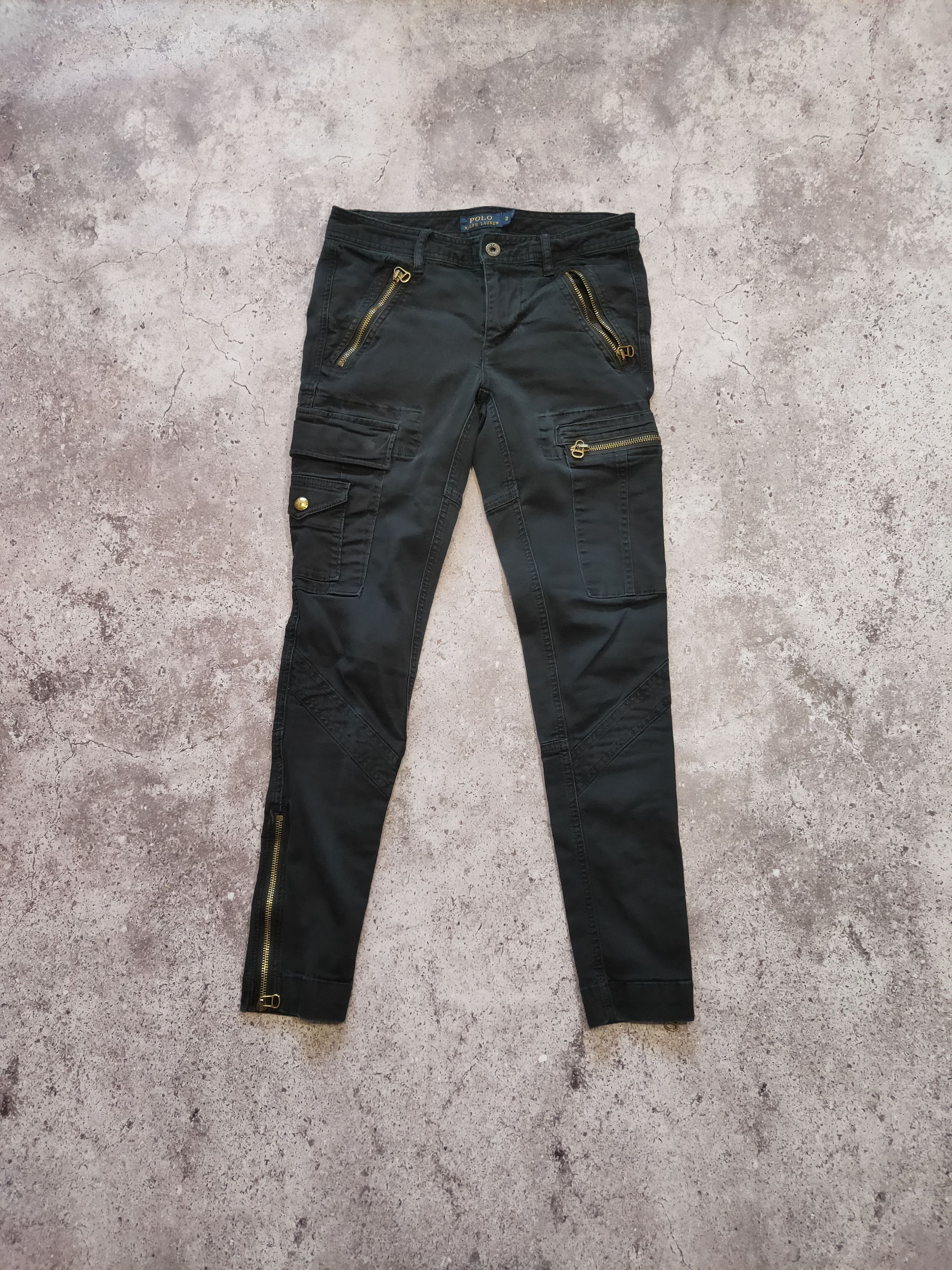Denim & Supply Ralph Lauren × Polo Ralph Lauren × Ralph Lauren Vintage Ralph Lauren Cargo Biker Pants Rare y2k Size 26" / US 2 / IT 38 - 1 Thumbnail