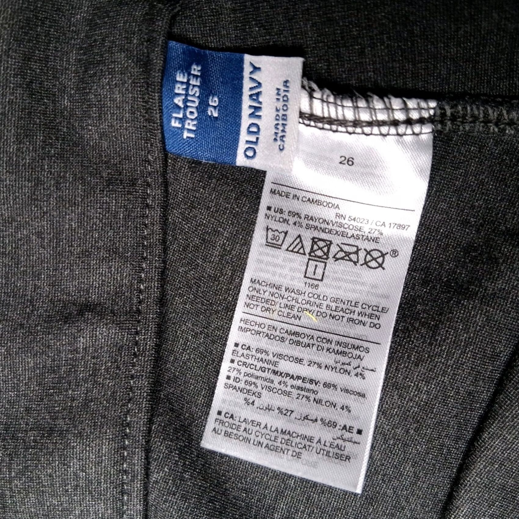 Old Navy Old Navy Flare Trouser Pants Plus Size 26 Heather Gray Stretch Ponte Knit Women's Pants Flared Office Casual Size 26" / US 2 / IT 38 - 5 Thumbnail
