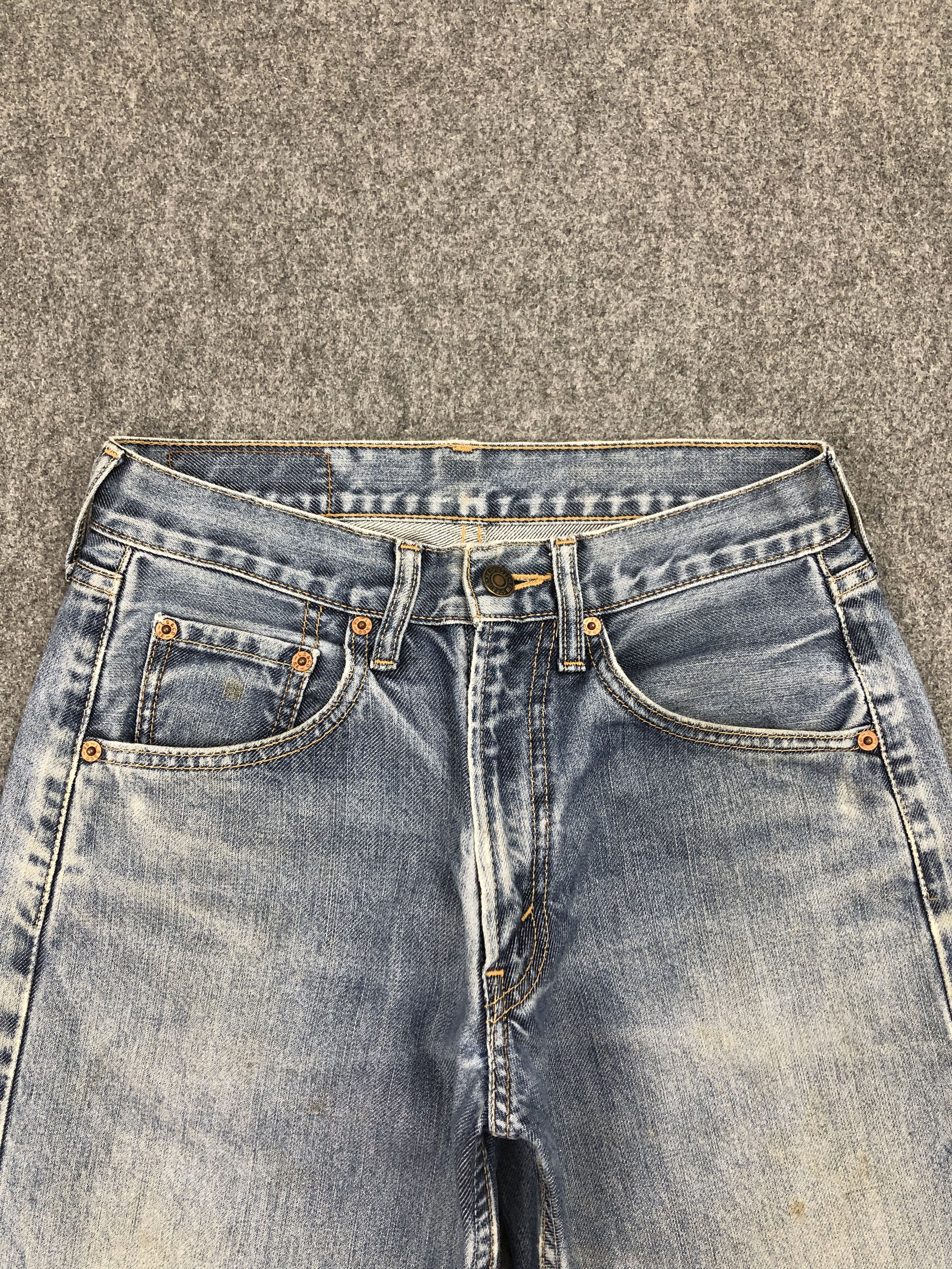 Levi's Vintage Levis 505 Faded Blue Jeans DP2296 Size US 27 - 2 Thumbnail