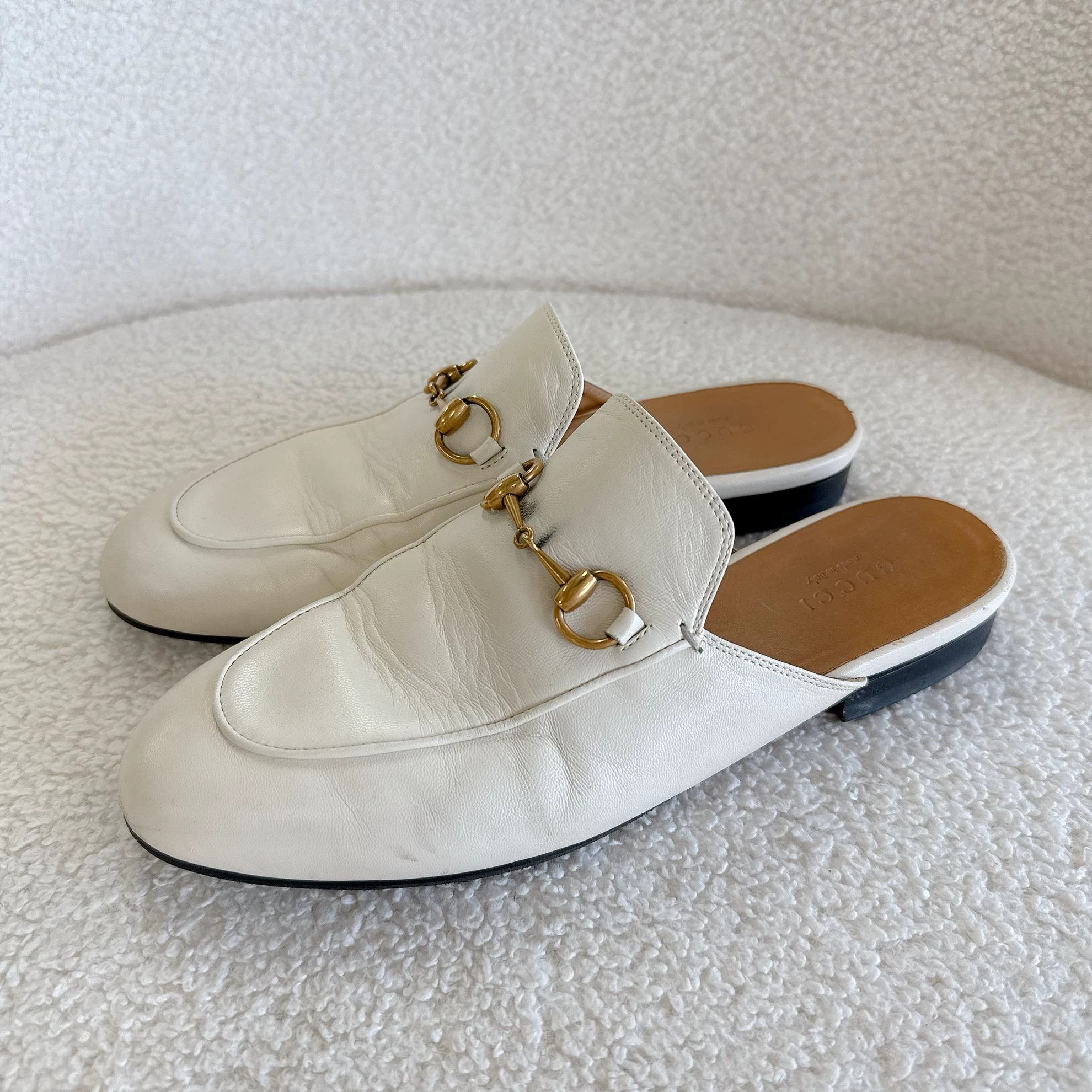 Gucci Gucci White Horsebit Mule 36 3016 Size US 5.5 / IT 35.5 - 1 Thumbnail