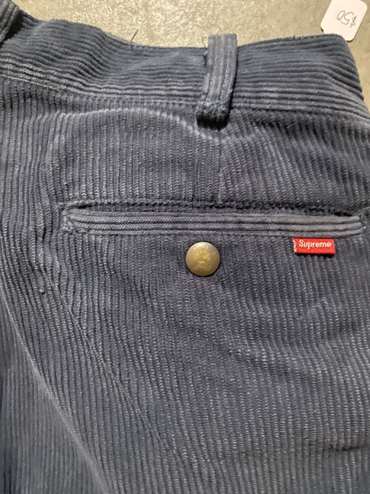 Supreme Supreme Navy Corduroy Pants Size US 34 / EU 50 - 4 Thumbnail