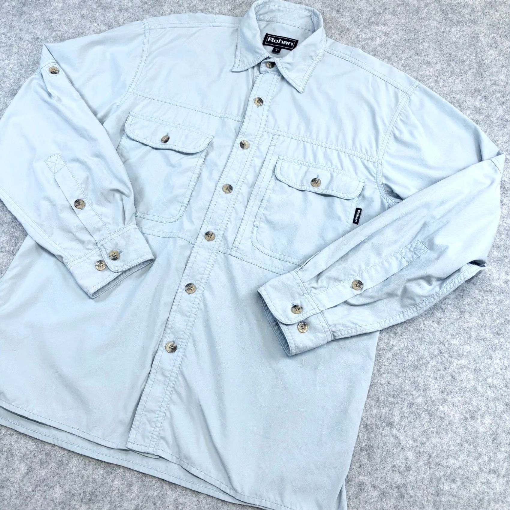 Vintage Rohan On Route Shirt Small Mens Blue Long Sleeve Outdoor Button-Up Collared Size US S / EU 44-46 / 1 - 3 Thumbnail