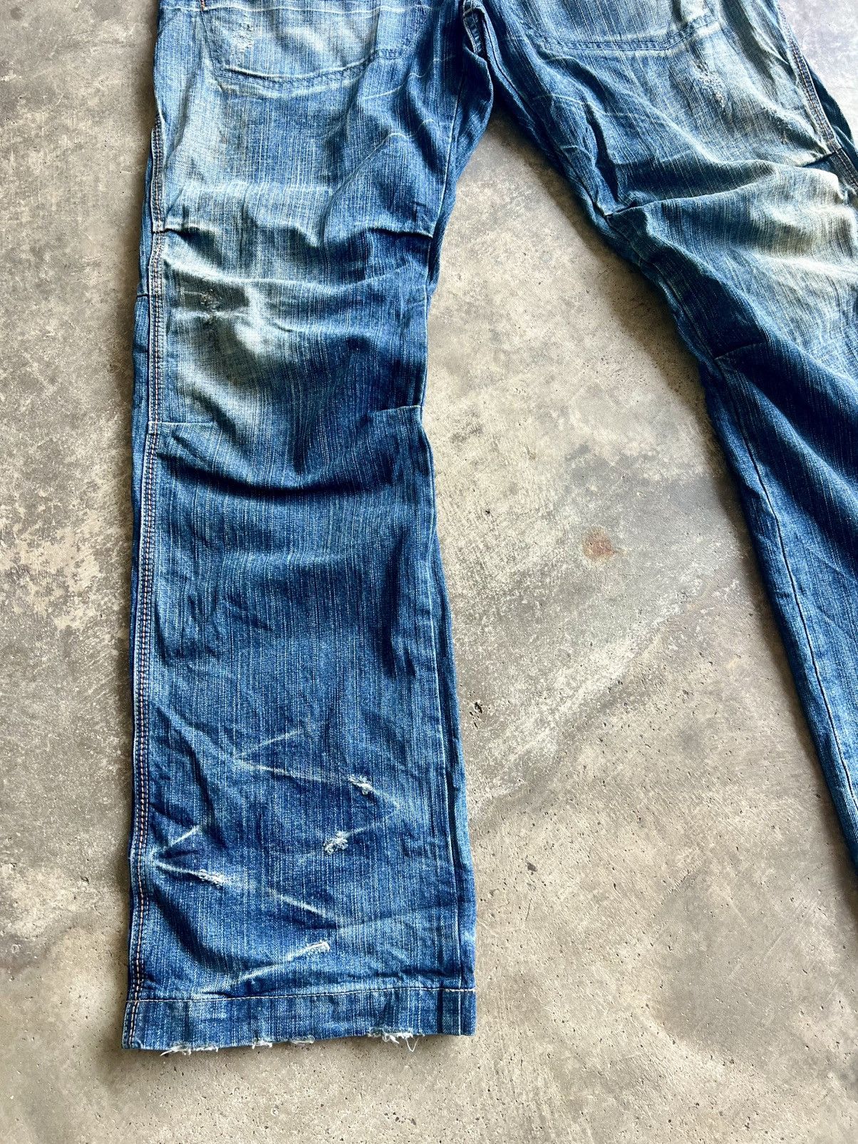 Marithe + Francois Girbaud RARE 90s Marithe Francois Girbaud Baggy Flare Denim Size US 38 / EU 54 - 7 Thumbnail