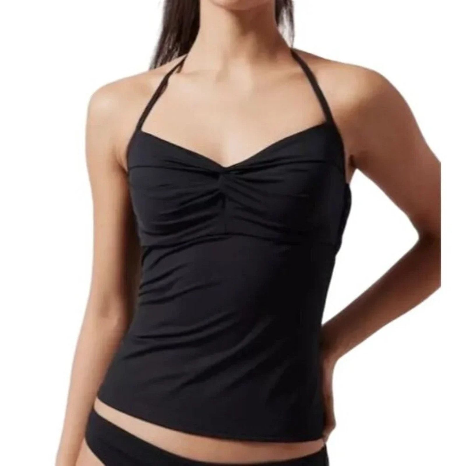 Athleta Athleta Hampton Bra Cup Tankini Top Black #798481 38B/C Size ONE SIZE - 1 Thumbnail