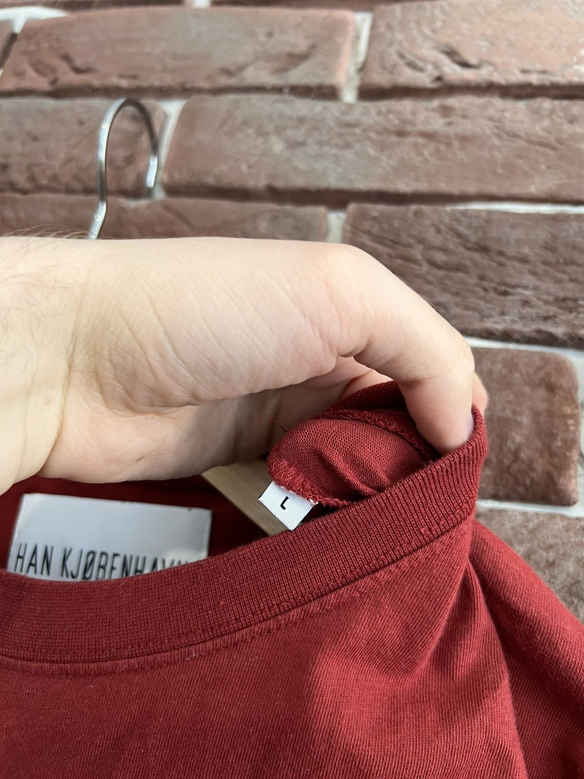 Han Kjobenhavn Rare Han Kjobenhavn Embroided Logo Hype Streetwear Large Red Size US L / EU 52-54 / 3 - 8 Thumbnail