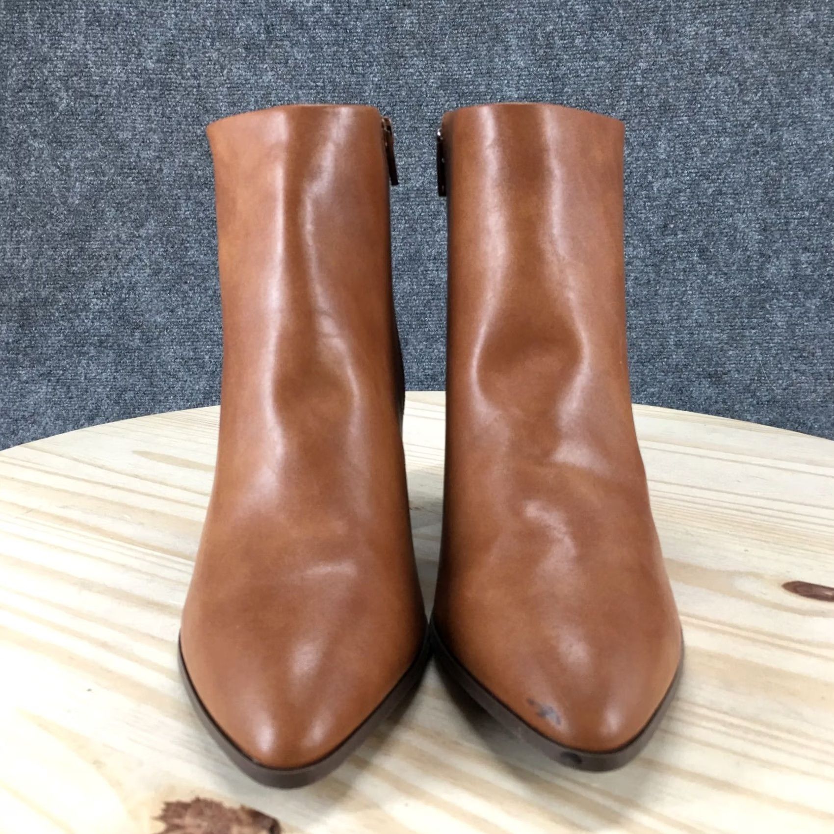 Vintage A New Day Boots Womens 9 Luella Bootie Brown Pointed Toe Ankle Top Block Heels Size M / US 6-8 / IT 42-44 - 7 Thumbnail