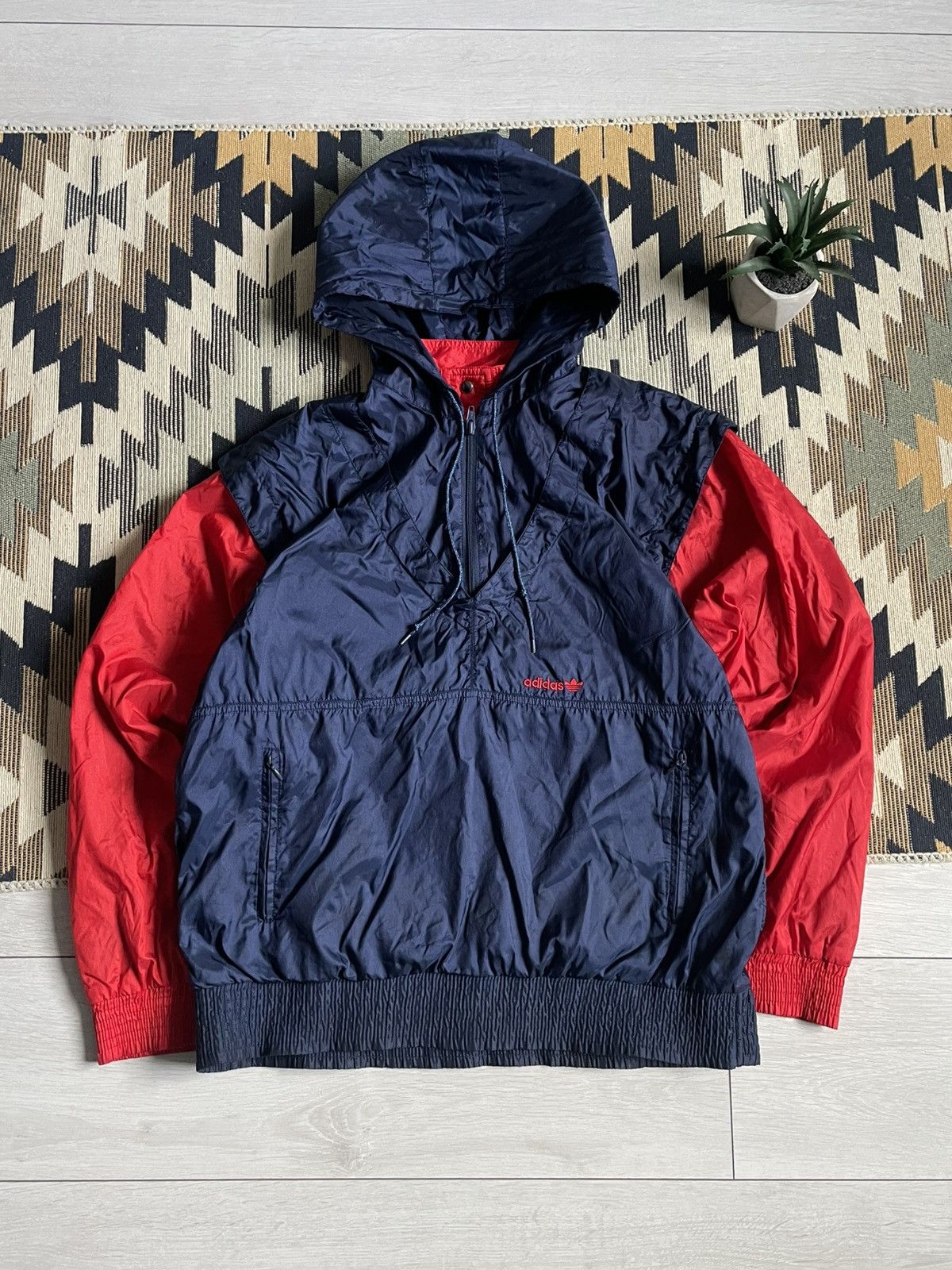 Vintage Vintage 90’s Adidas Nylon Track Retro Jacket Size US M / EU 48-50 / 2 - 1 Thumbnail