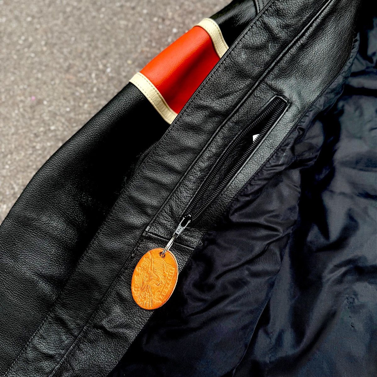 Harley Davidson Leather jacket Harley Davidson black orange motorcycle usa Size L / US 10 / IT 46 - 6 Thumbnail
