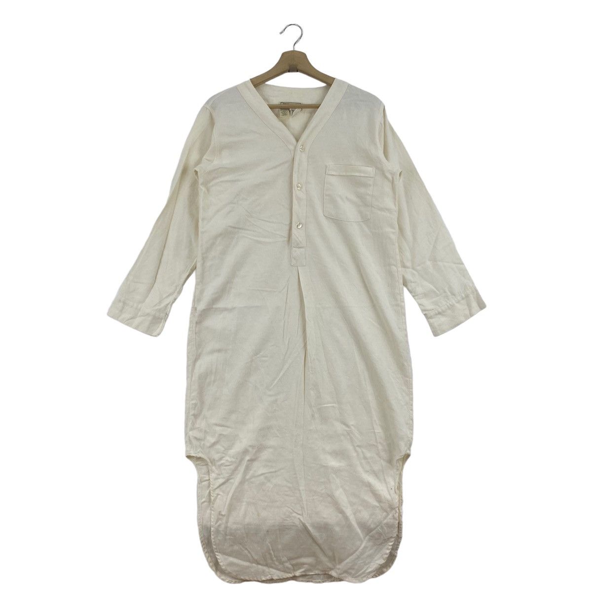 L.L. Bean × Vintage Vintage LL BEAN USA Three Quater Sleeve Cream Dress Size M / US 6-8 / IT 42-44 - 1 Thumbnail